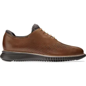 2.ZEROGRAND Mens Leather Lace-Up Oxfords