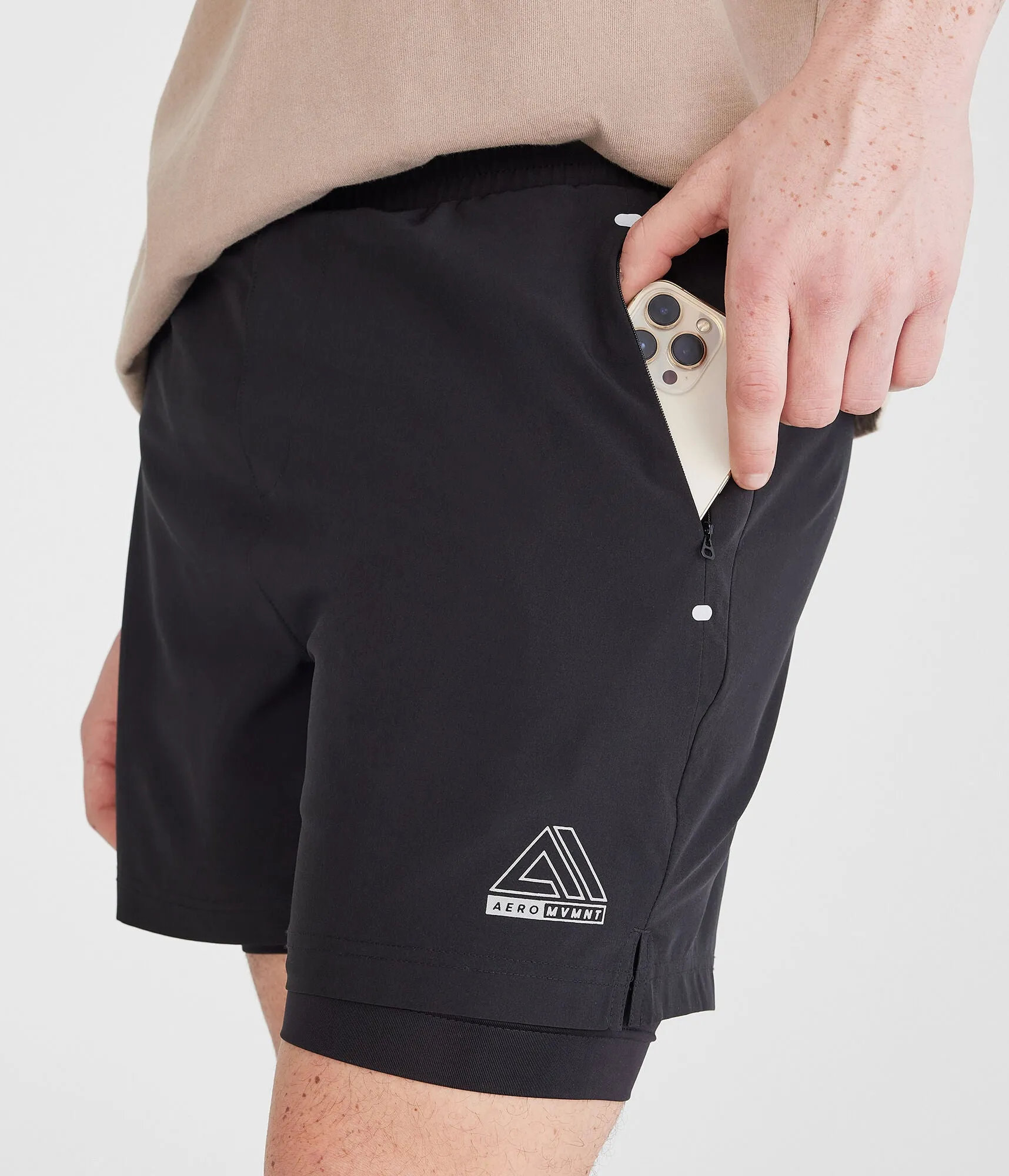 Aeropostale Mvmnt 2-In-1 Hybrid Active Shorts 5.5"