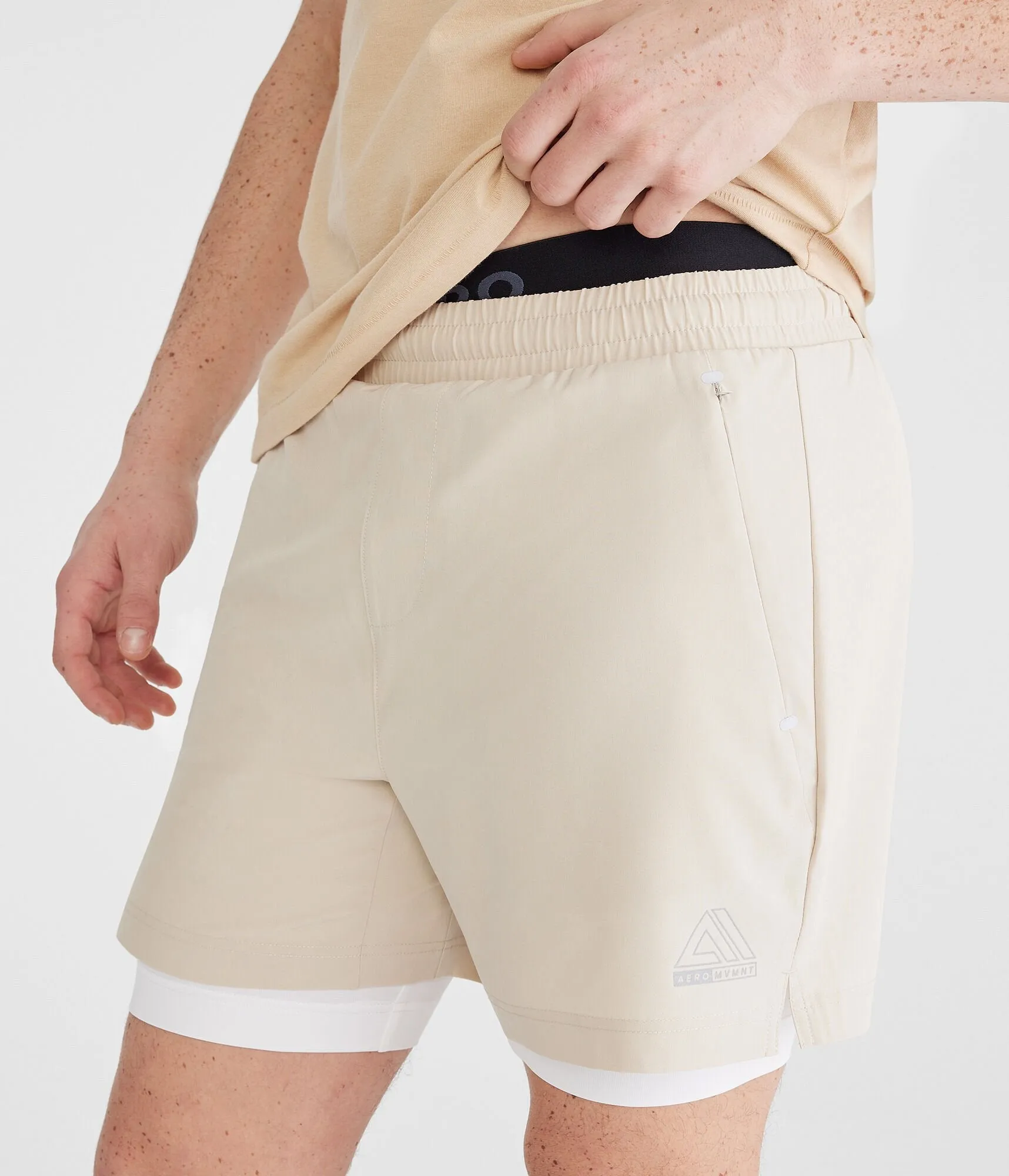 Aeropostale Mvmnt 2-In-1 Hybrid Active Shorts 5.5"