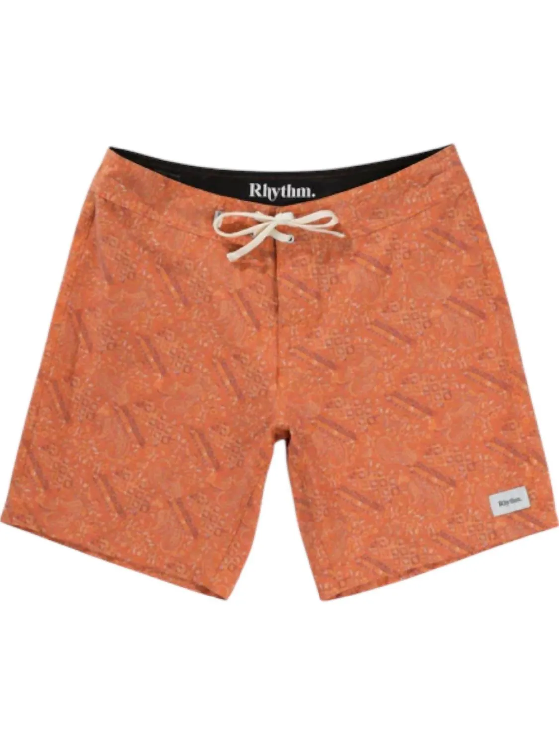 Aida Paisley Trunk Shorts In Persimmon
