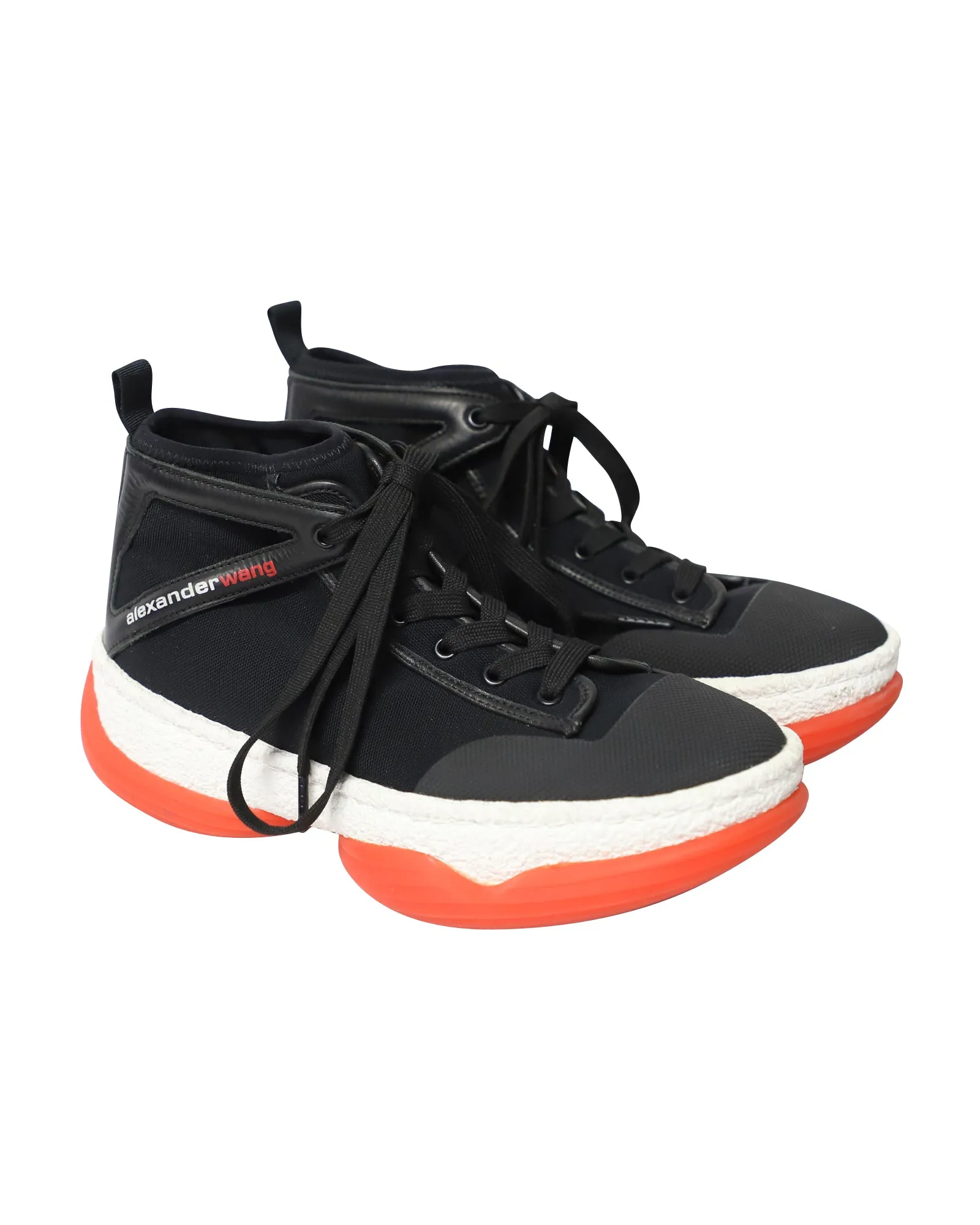 Alexander Wang Chunky Mesh Trainers in Black Cotton