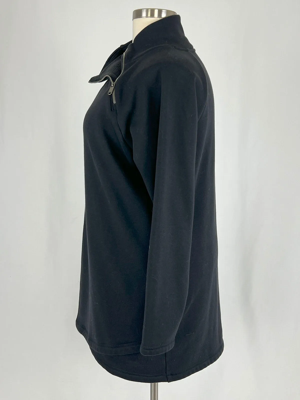 Athleta Size 1X Black Sweatshirt Dress/Jacket