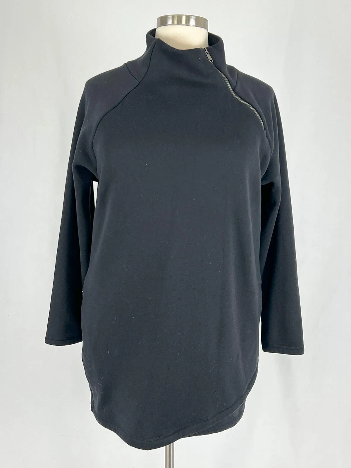 Athleta Size 1X Black Sweatshirt Dress/Jacket