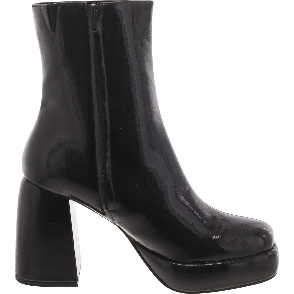 Banish Womens Patent Round Toe Booties