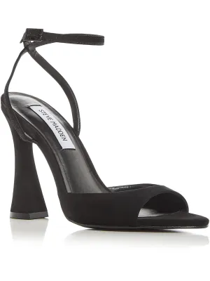 Beki Womens Leather Peep-Toe Slingback Sandals