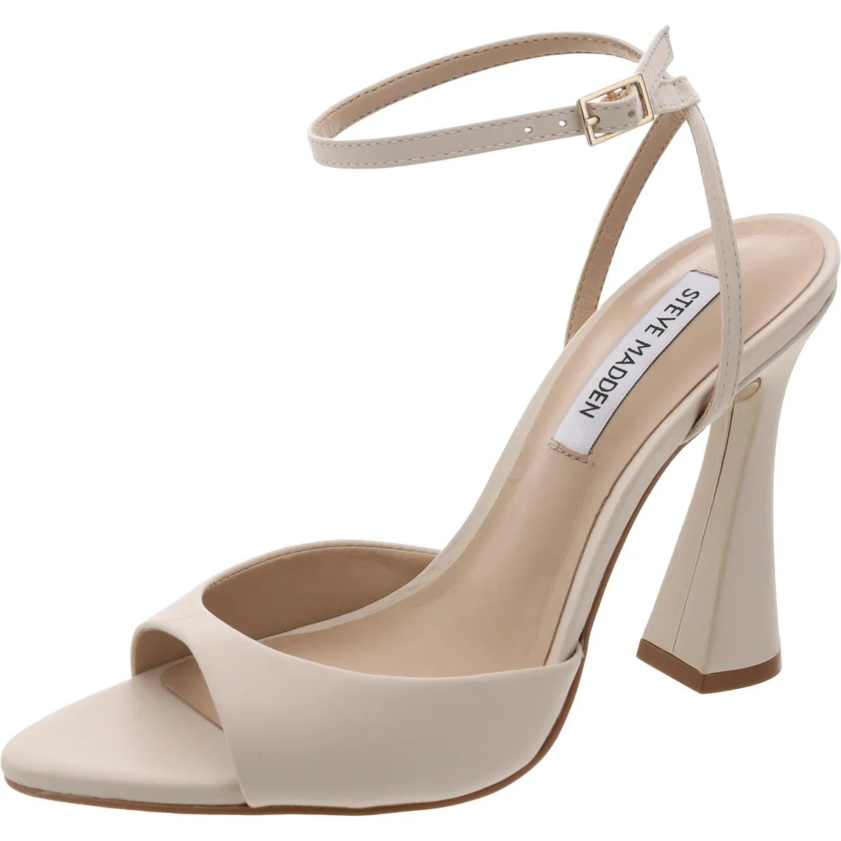 Beki Womens Leather Peep-Toe Slingback Sandals
