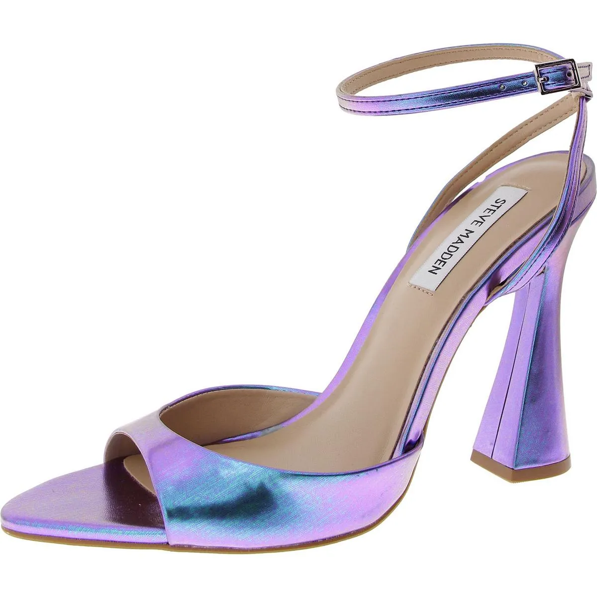 Beki Womens Leather Peep-Toe Slingback Sandals
