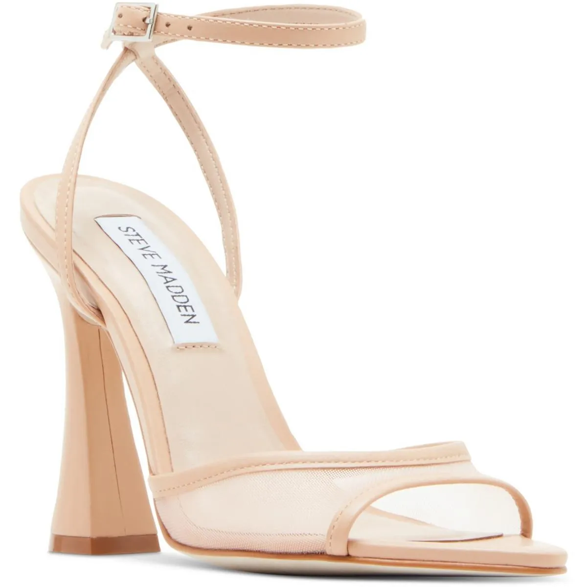 Beki Womens Leather Peep-Toe Slingback Sandals