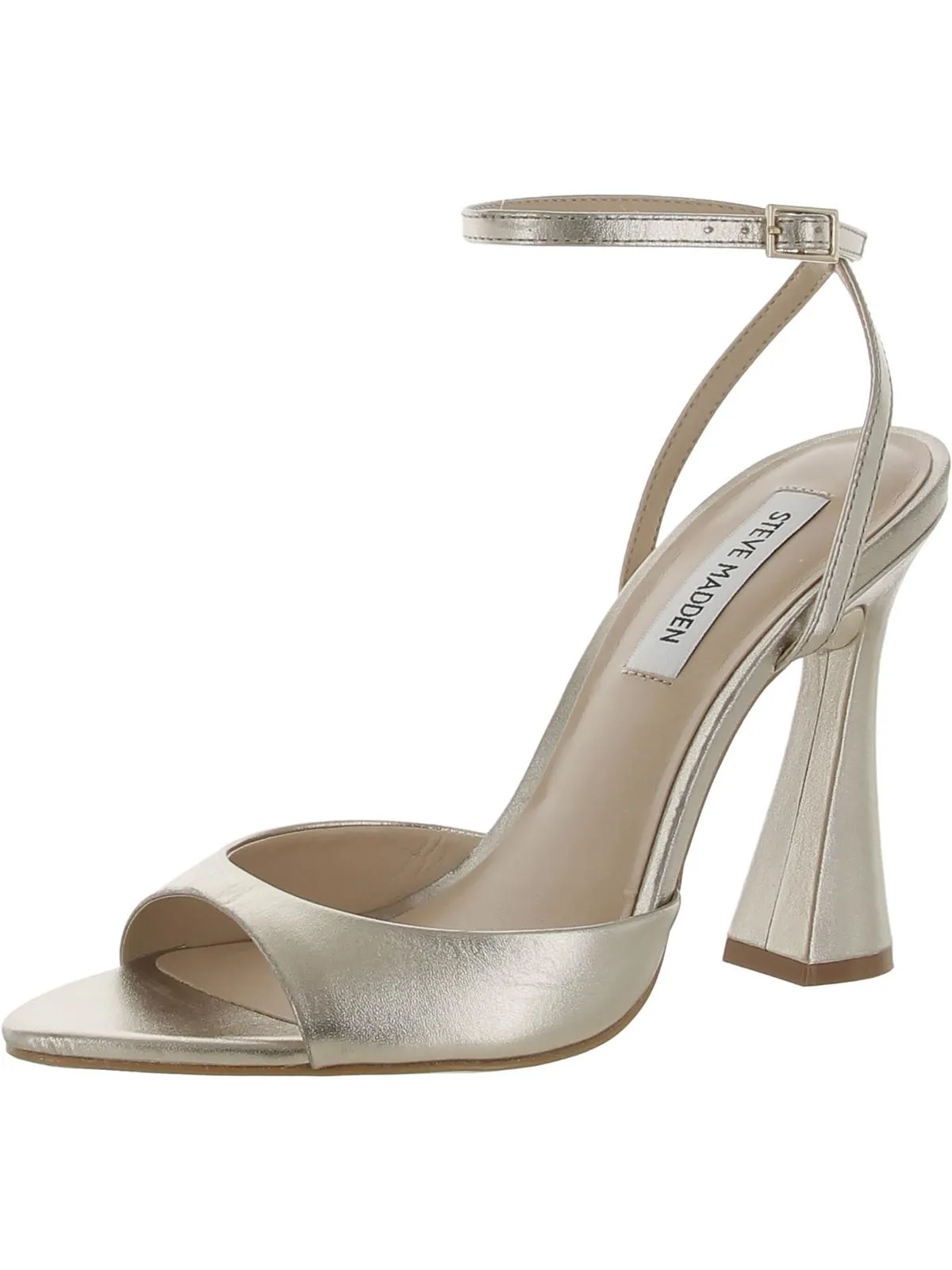 Beki Womens Leather Peep-Toe Slingback Sandals