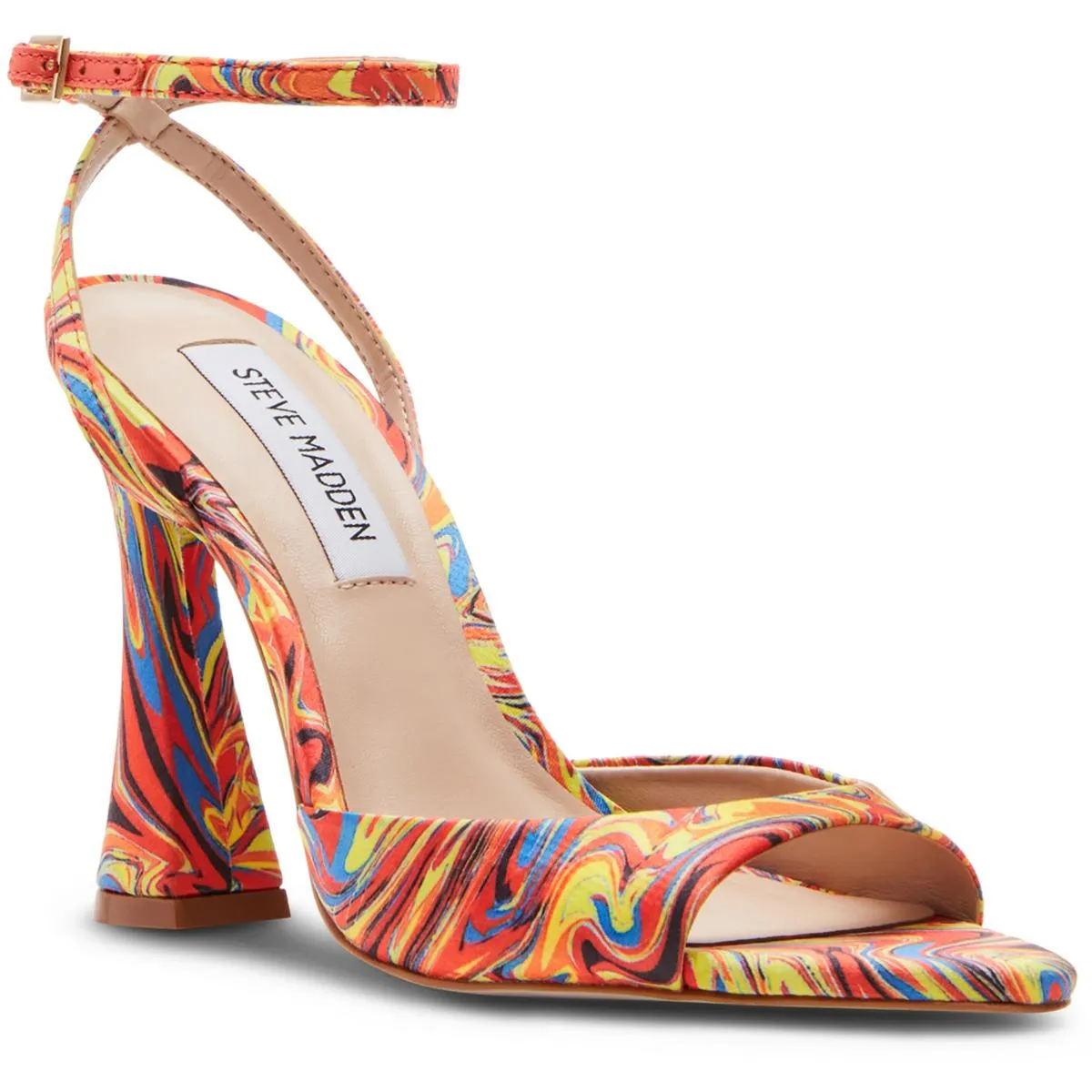 Beki Womens Leather Peep-Toe Slingback Sandals