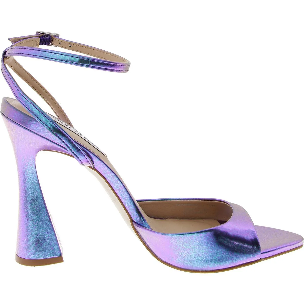 Beki Womens Leather Peep-Toe Slingback Sandals