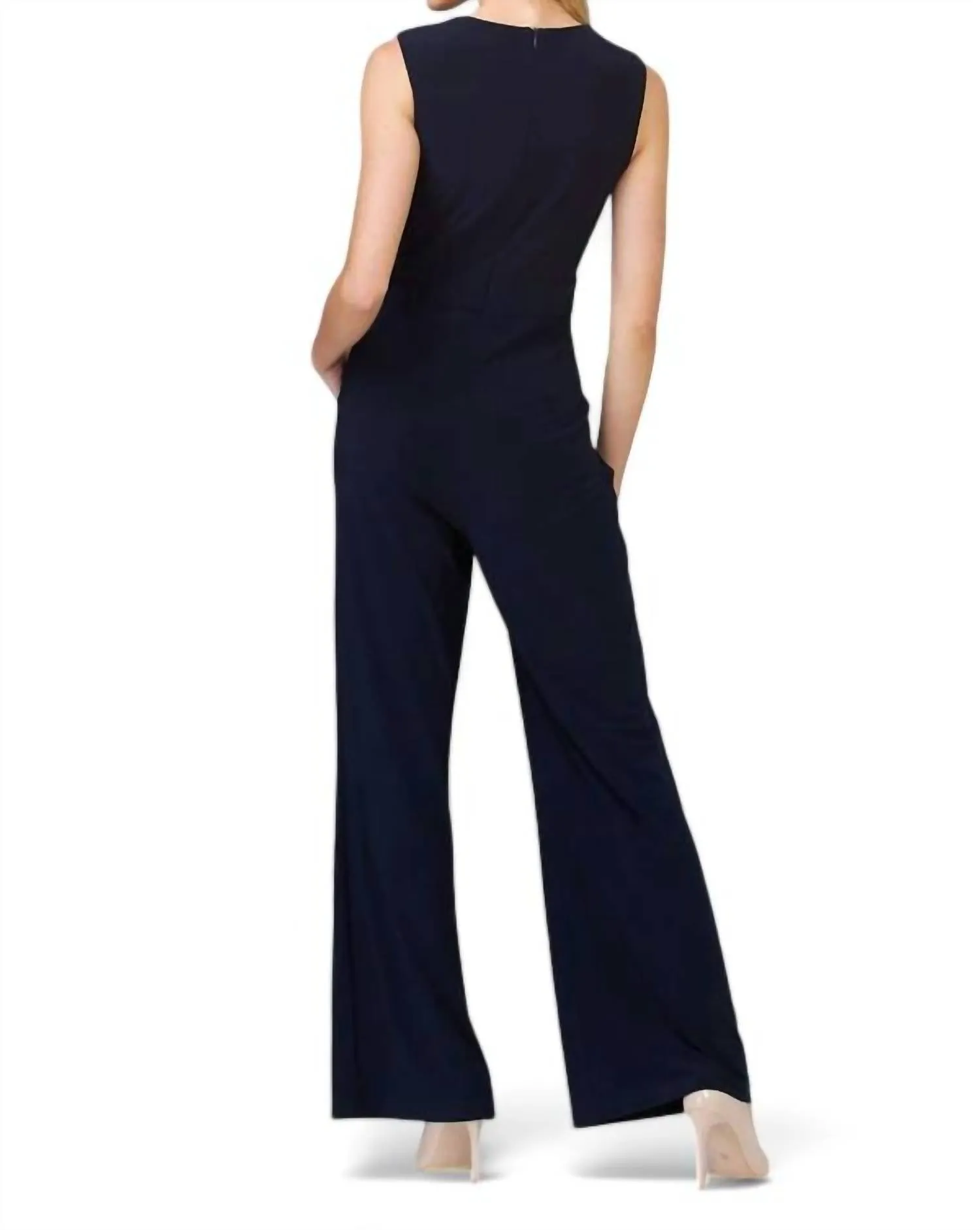 Bell Bottom Jumpsuit In Midnight Blue