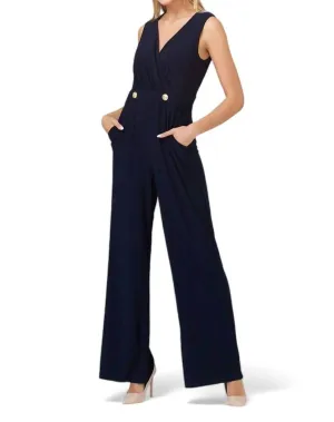 Bell Bottom Jumpsuit In Midnight Blue