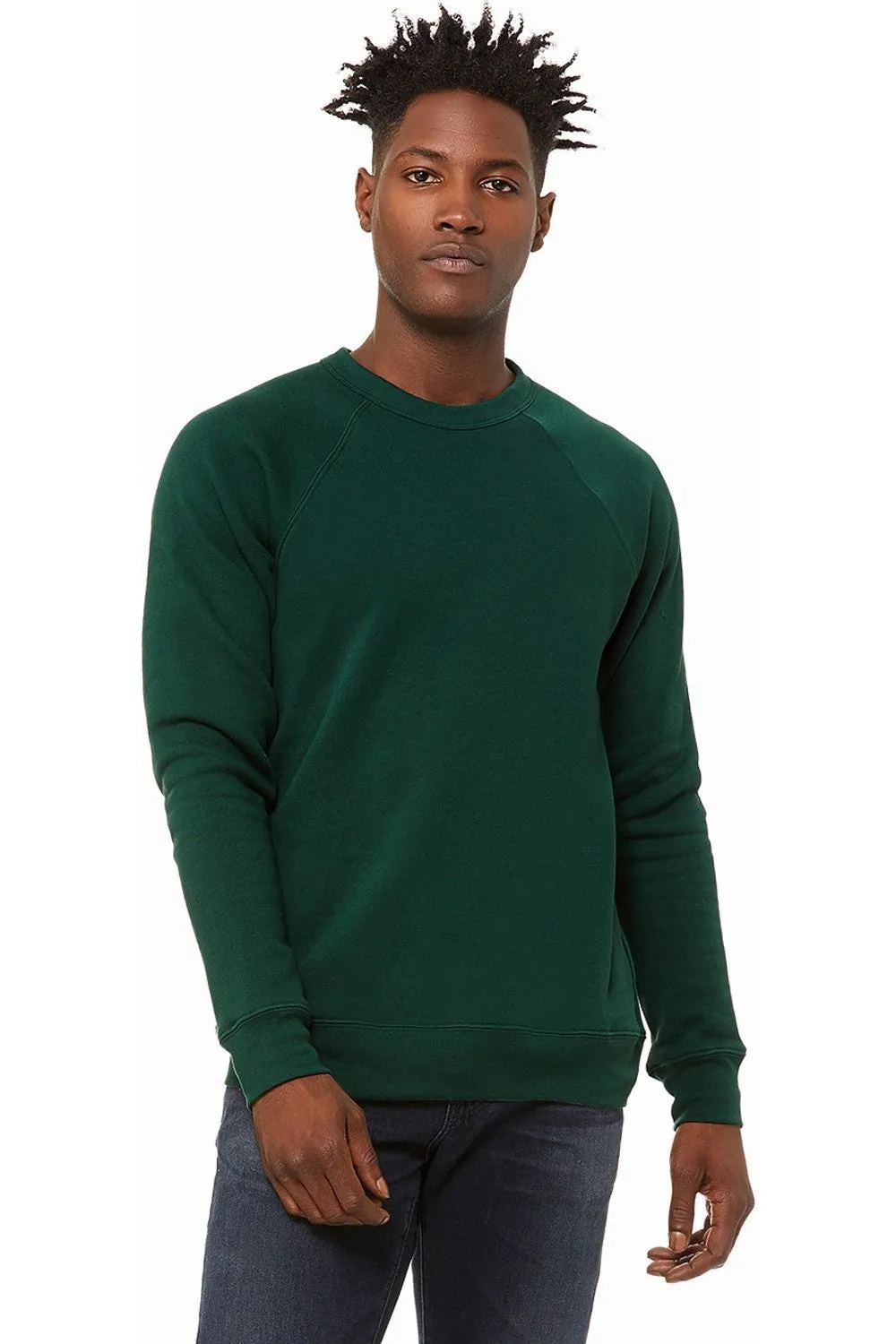 Bella   Canvas Unisex Adult Fleece Raglan Sweatshirt