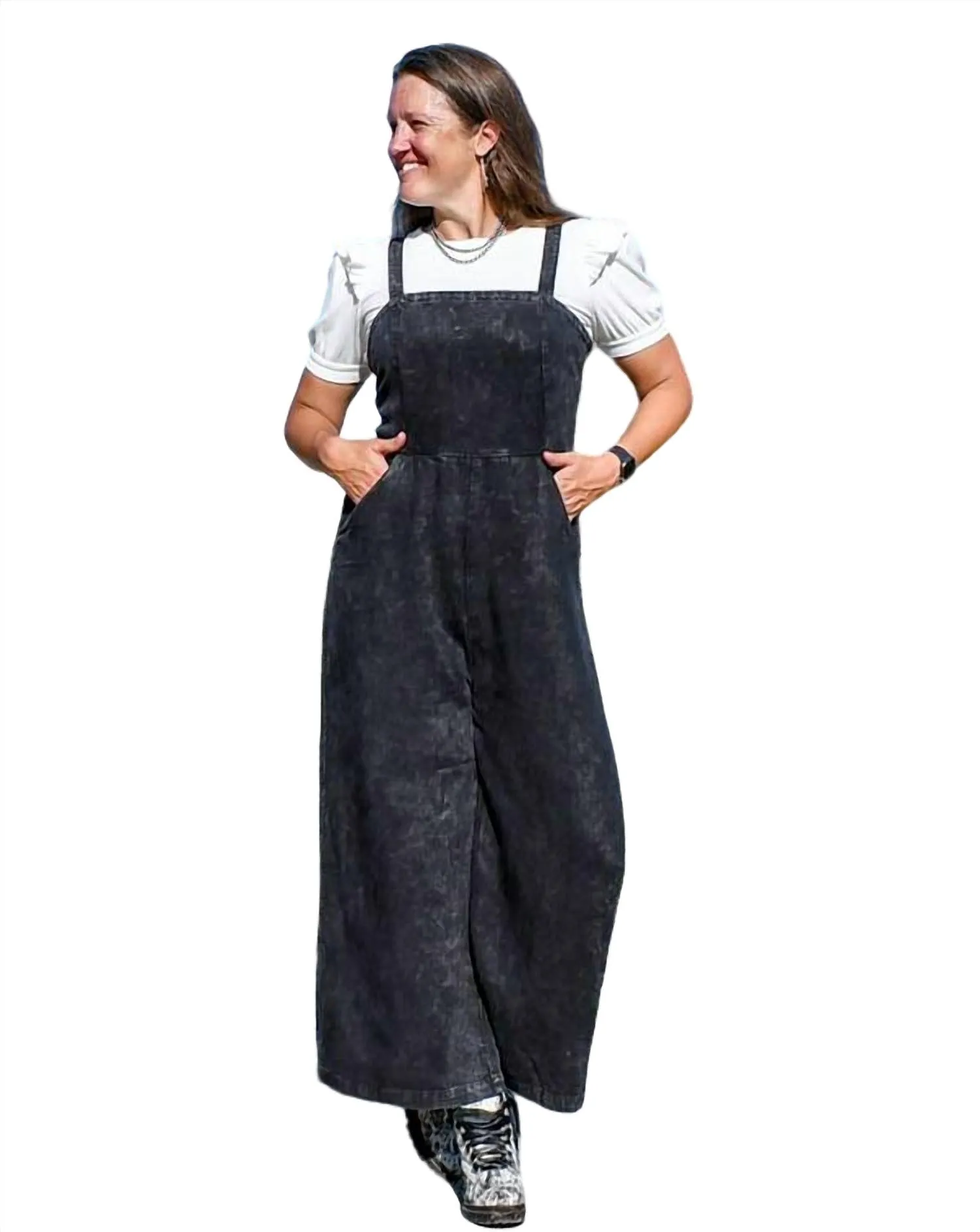 Benbrook Romper In Charcoal