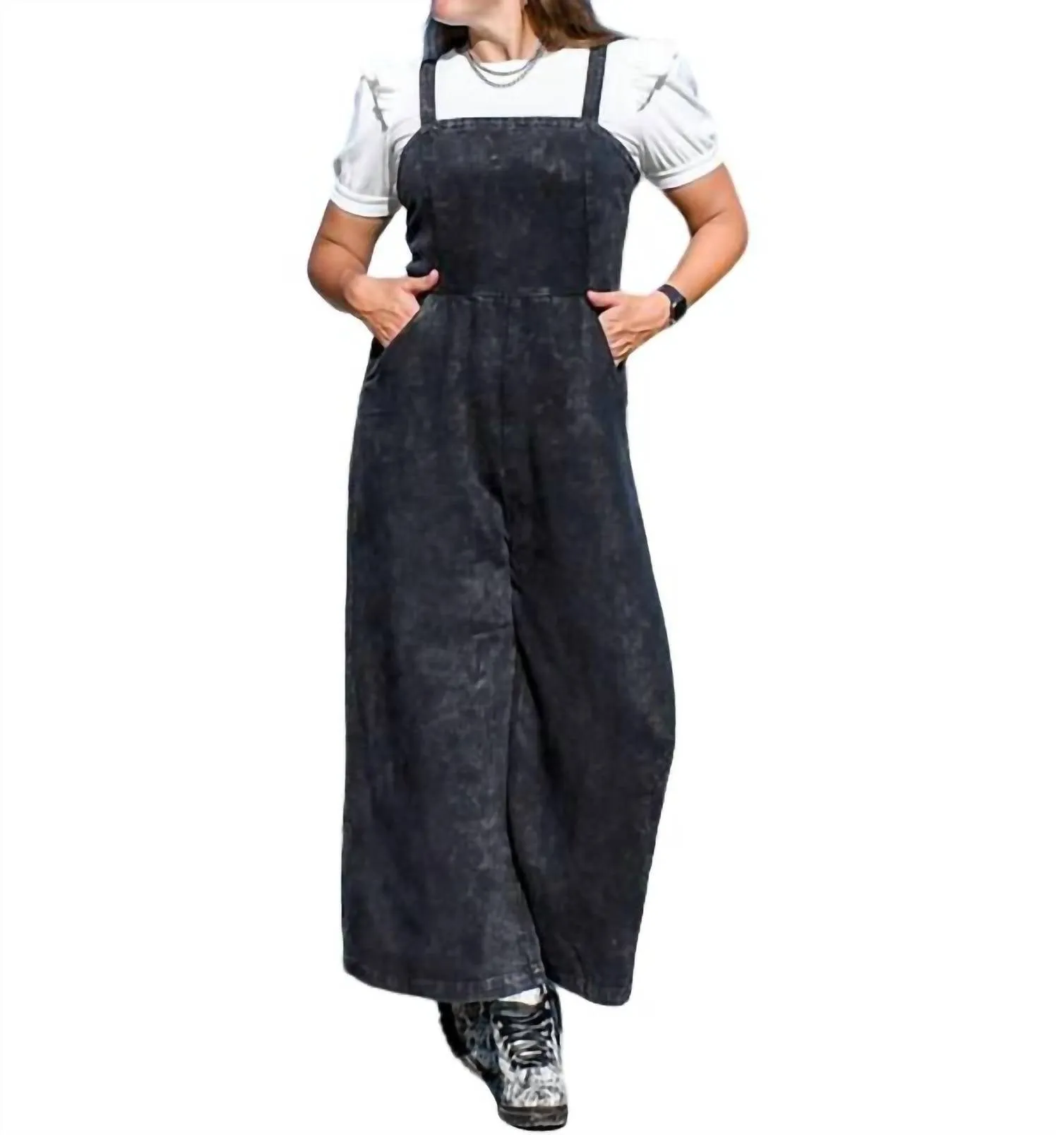 Benbrook Romper In Charcoal