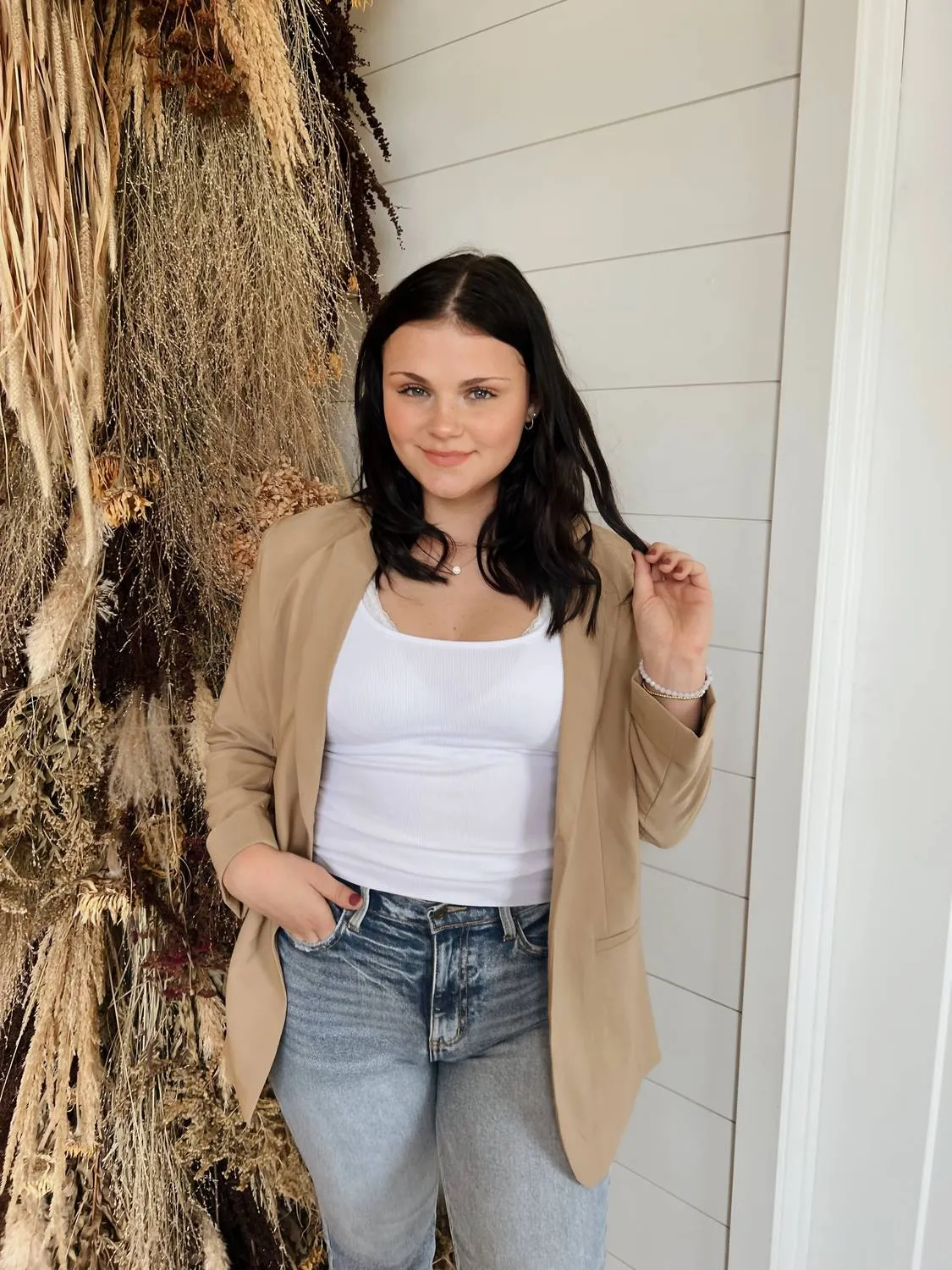 Boss Babe Blazer In Khaki