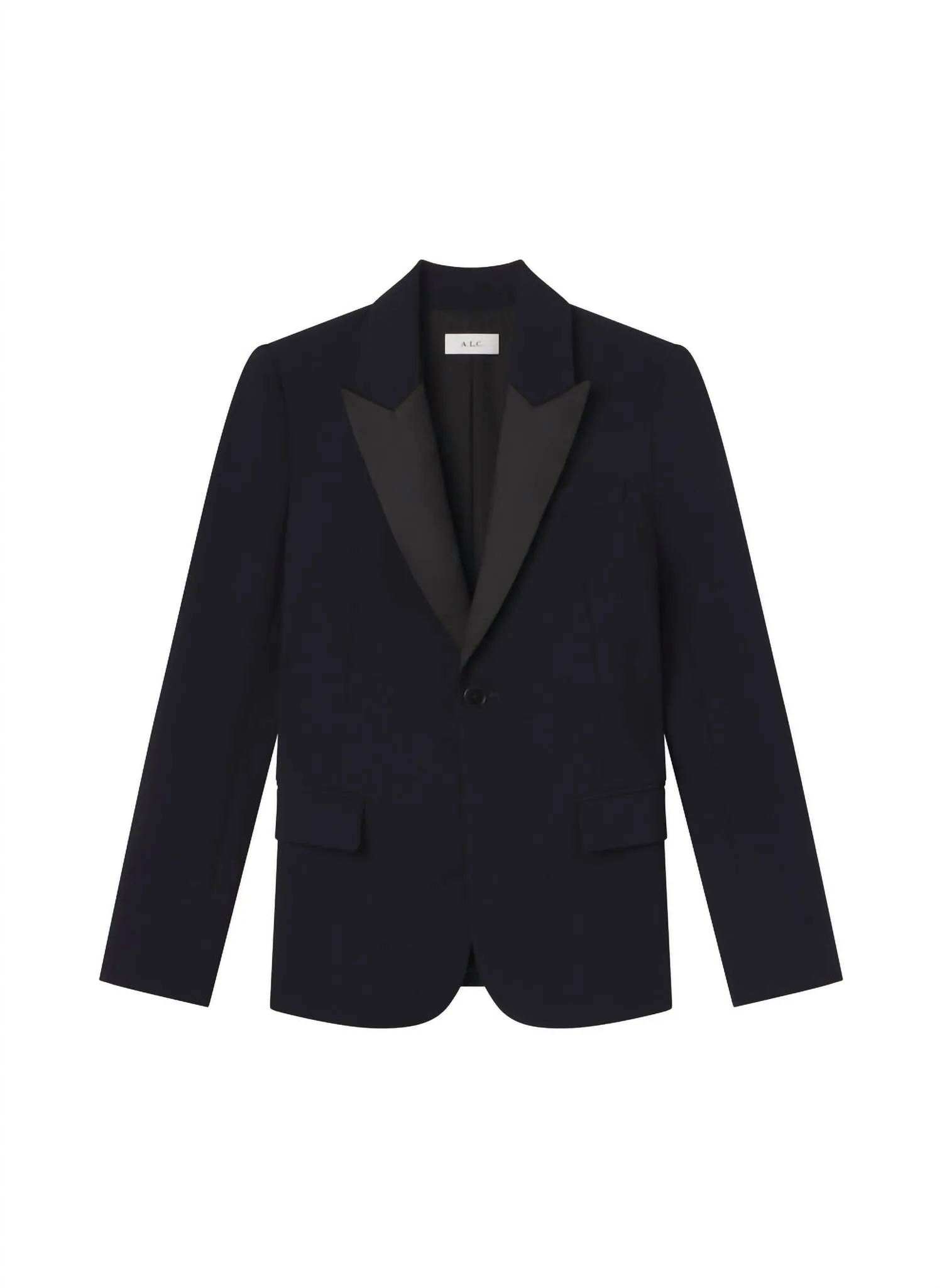 Brandon Tailored Tux Jacket In Evening Blue/black