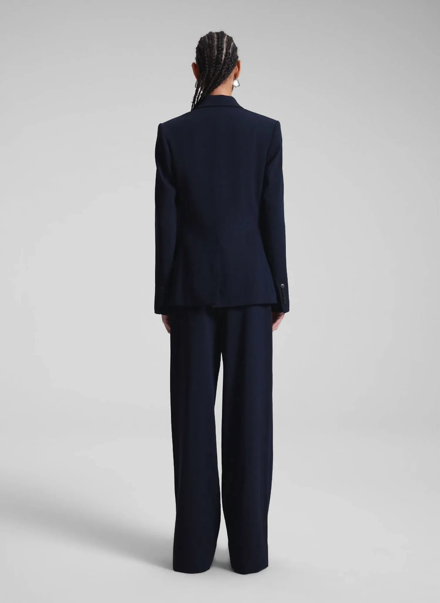 Brandon Tailored Tux Jacket In Evening Blue/black