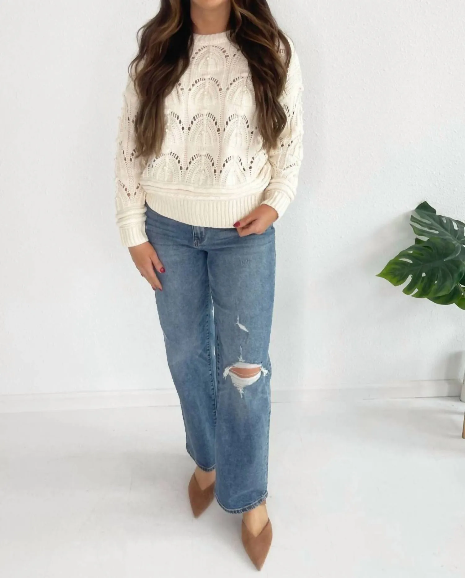 Camille Cream Knit Sweater