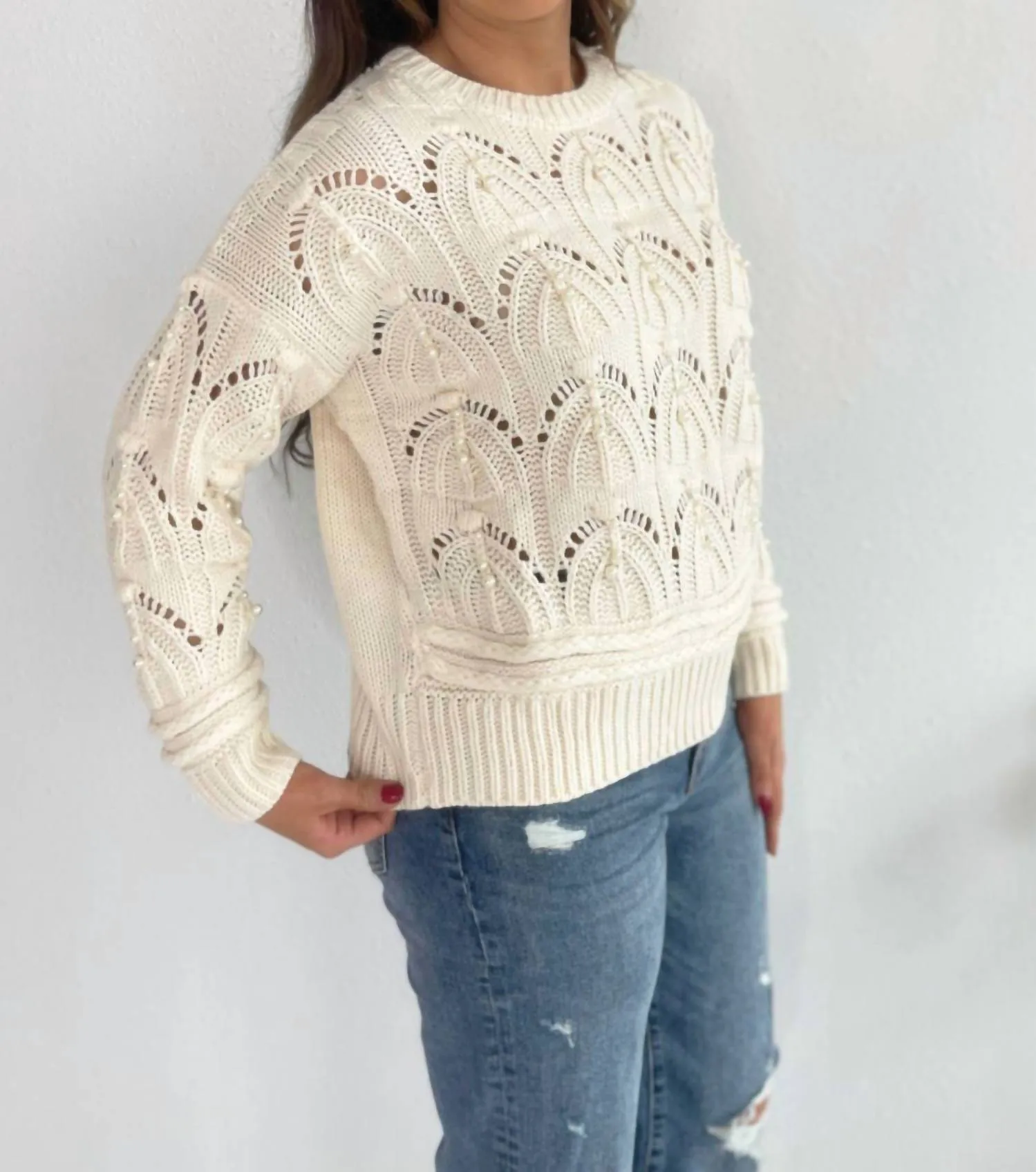 Camille Cream Knit Sweater