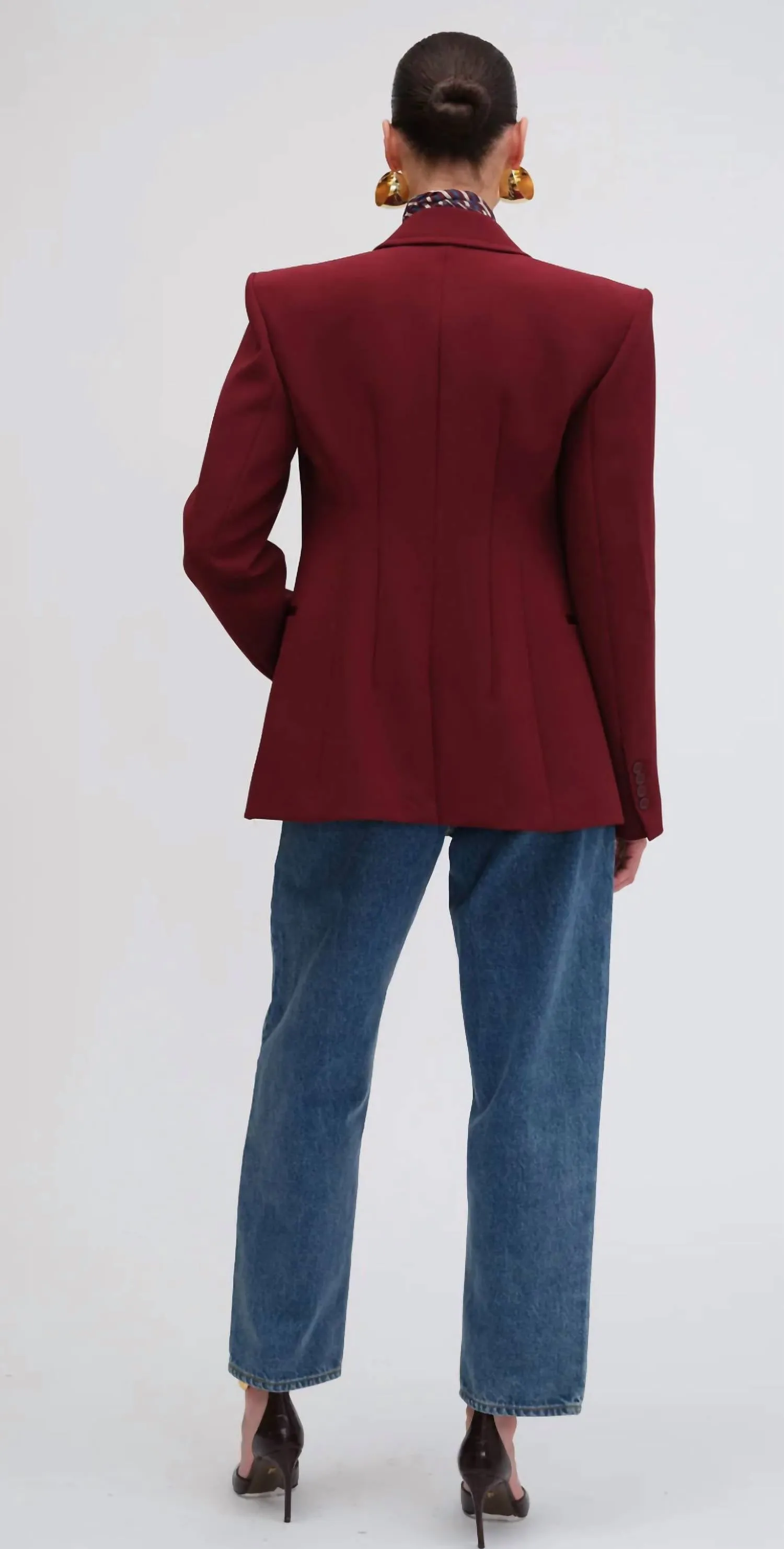 Candace Blazer In Oxblood