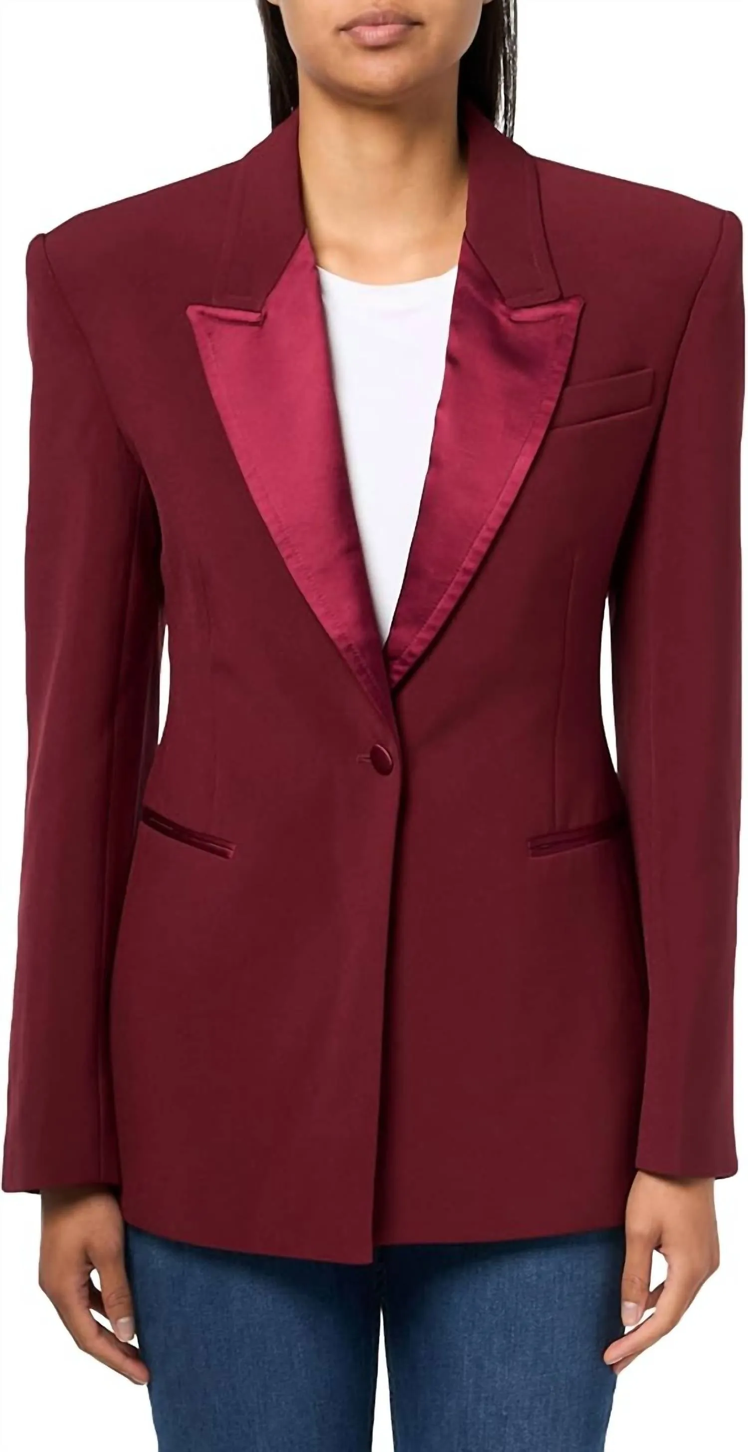 Candace Blazer In Oxblood