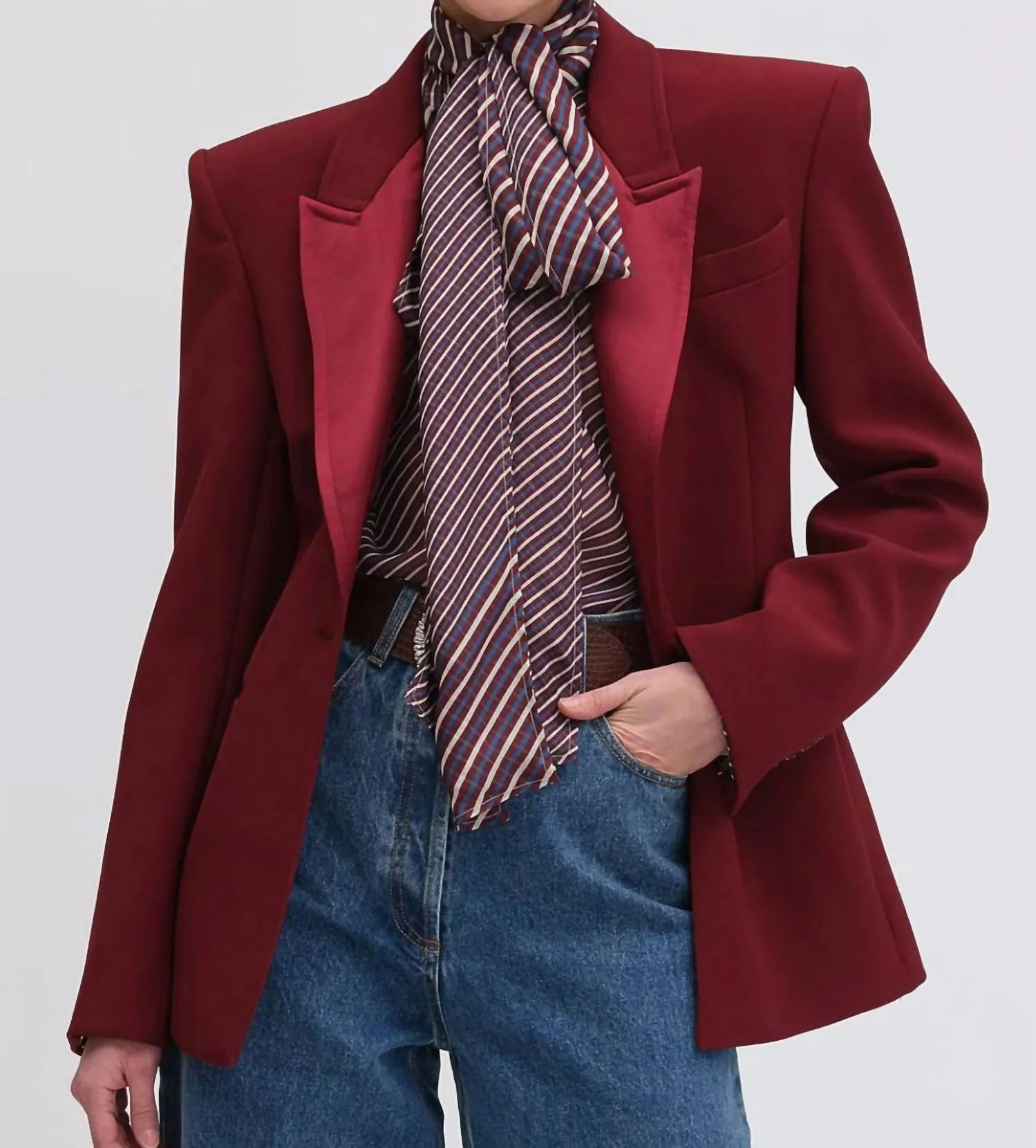 Candace Blazer In Oxblood