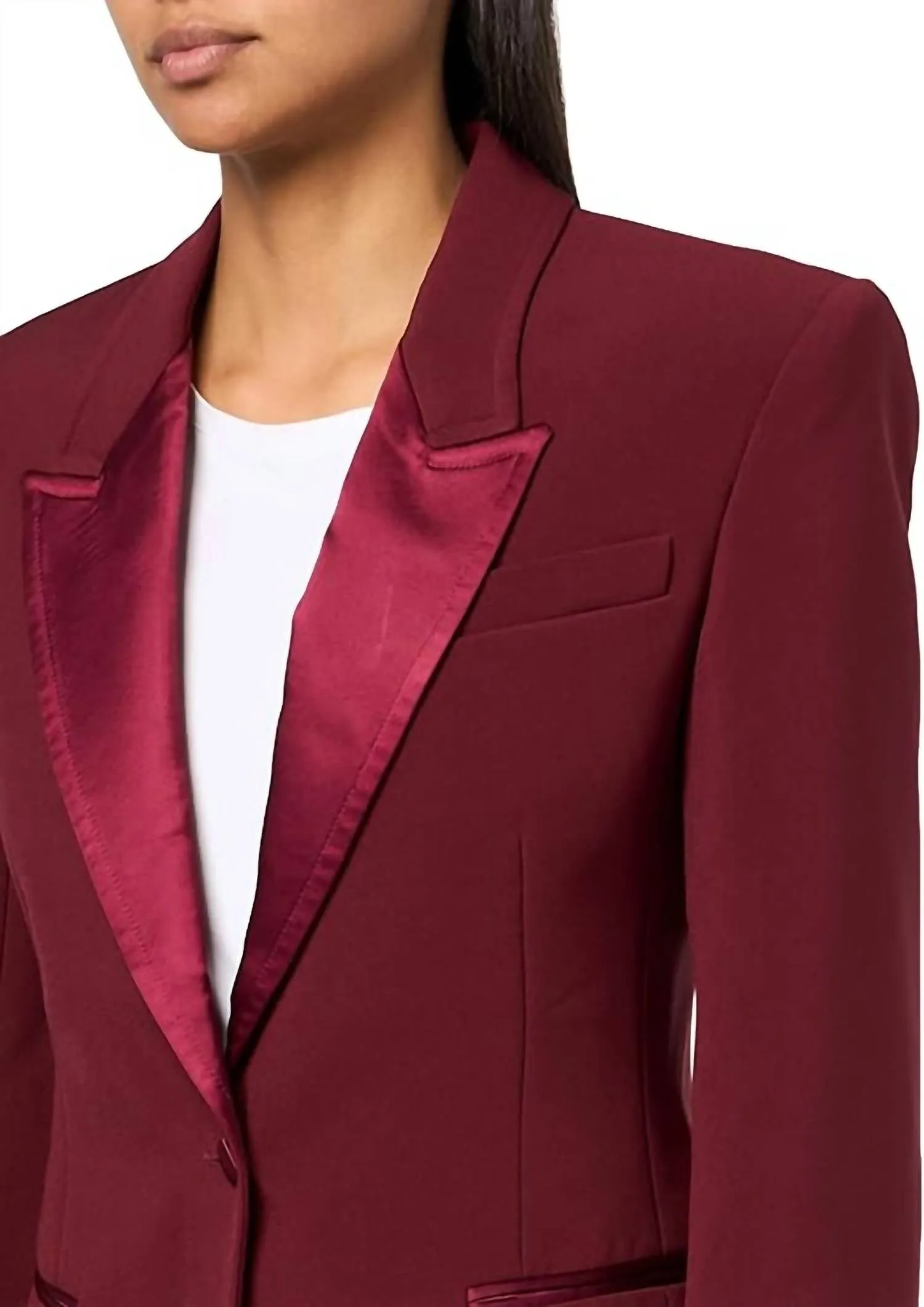 Candace Blazer In Oxblood