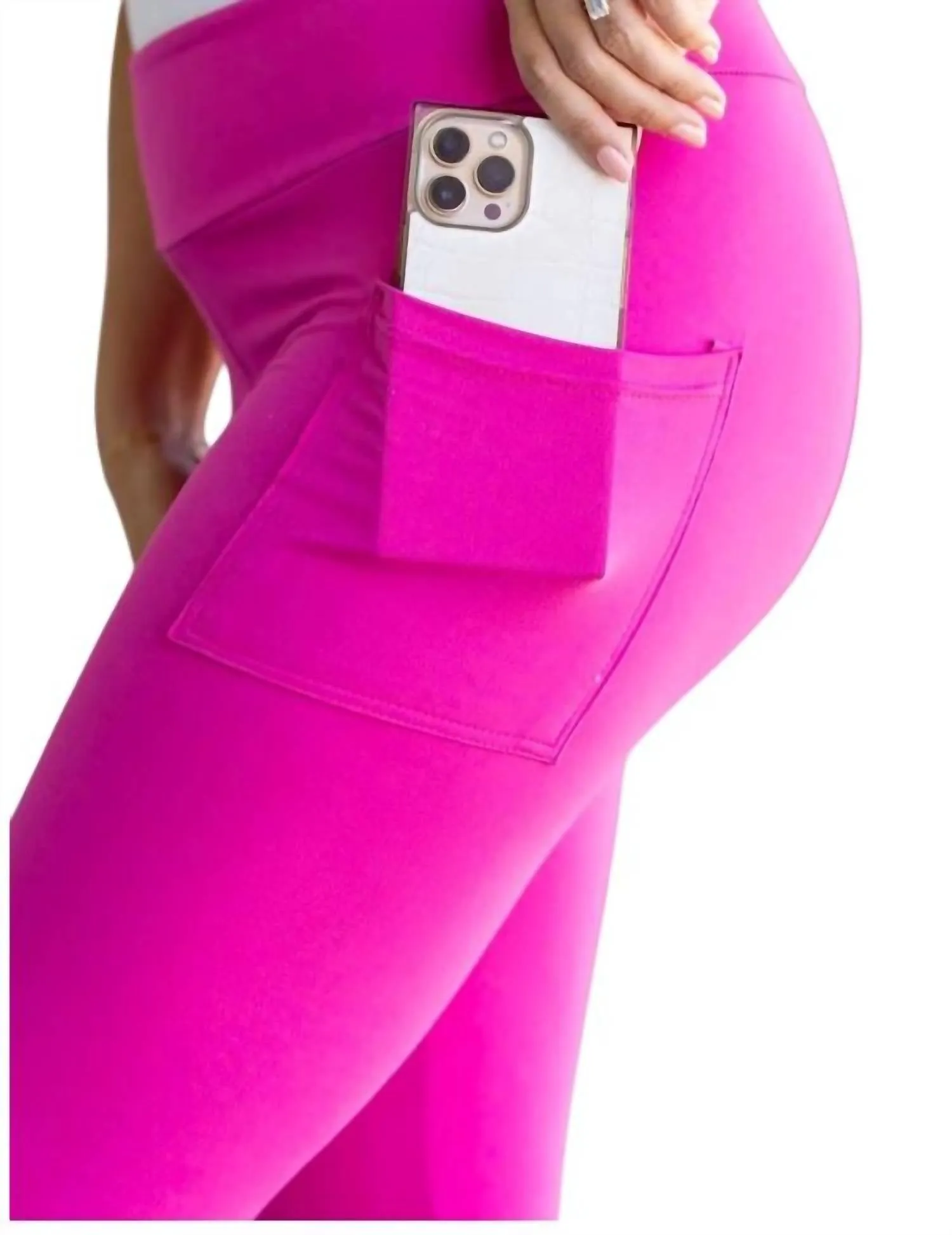 Capri Collection Luxe Leggings In Hot Pink