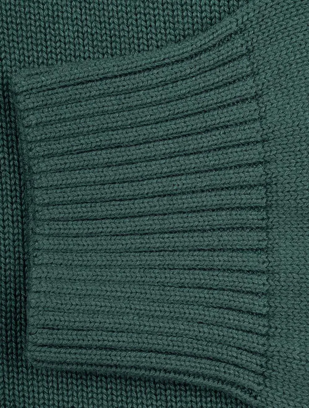 Casual Cotton Half Zip Tartan Green