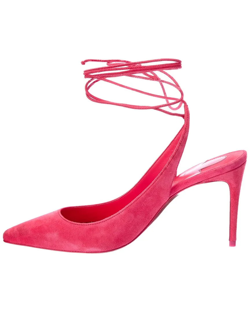 Christian Louboutin Lace-Up Kate 85 Suede Pump