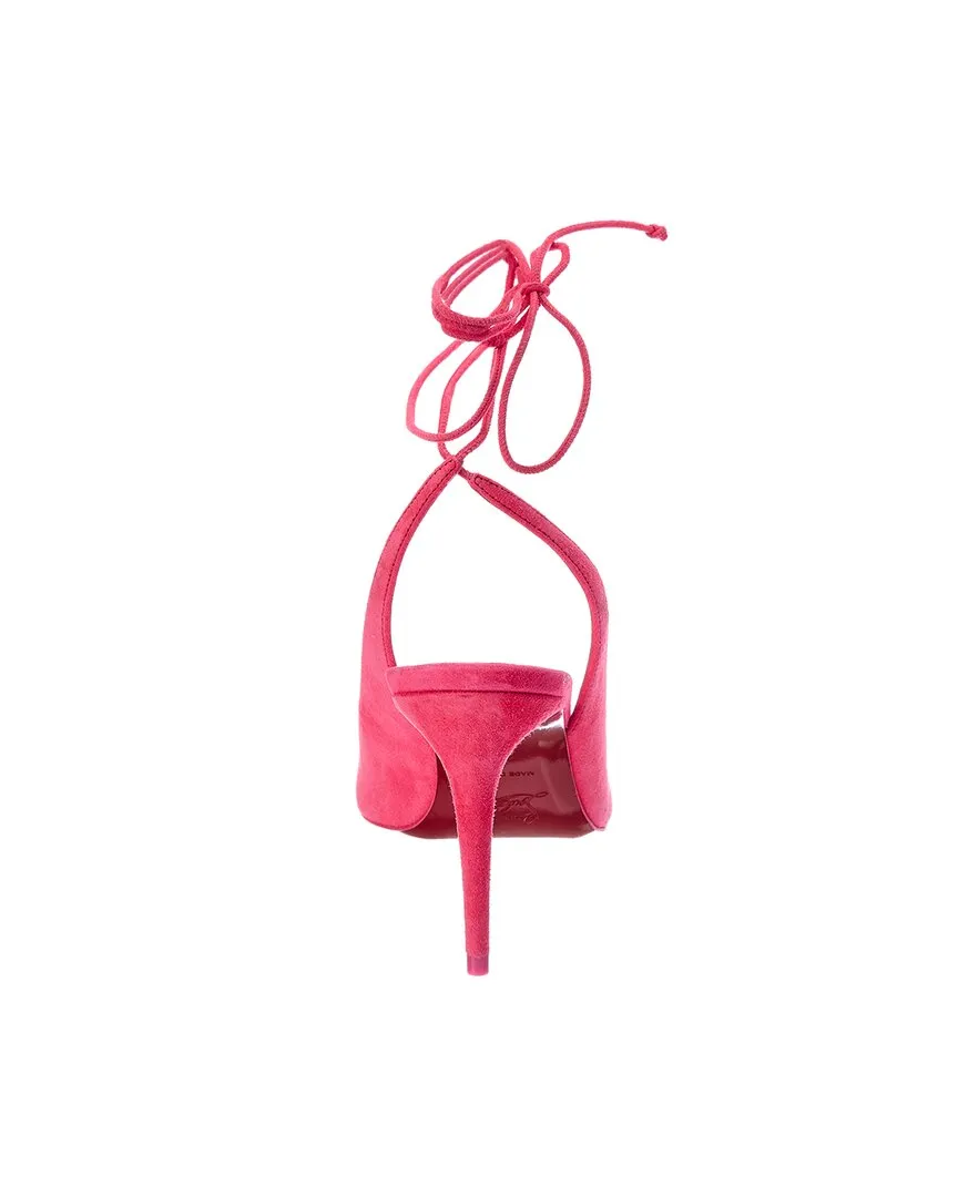 Christian Louboutin Lace-Up Kate 85 Suede Pump