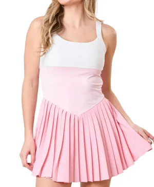 Color Block Romper In Pink