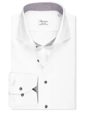 Contrast Buttons Shirt White