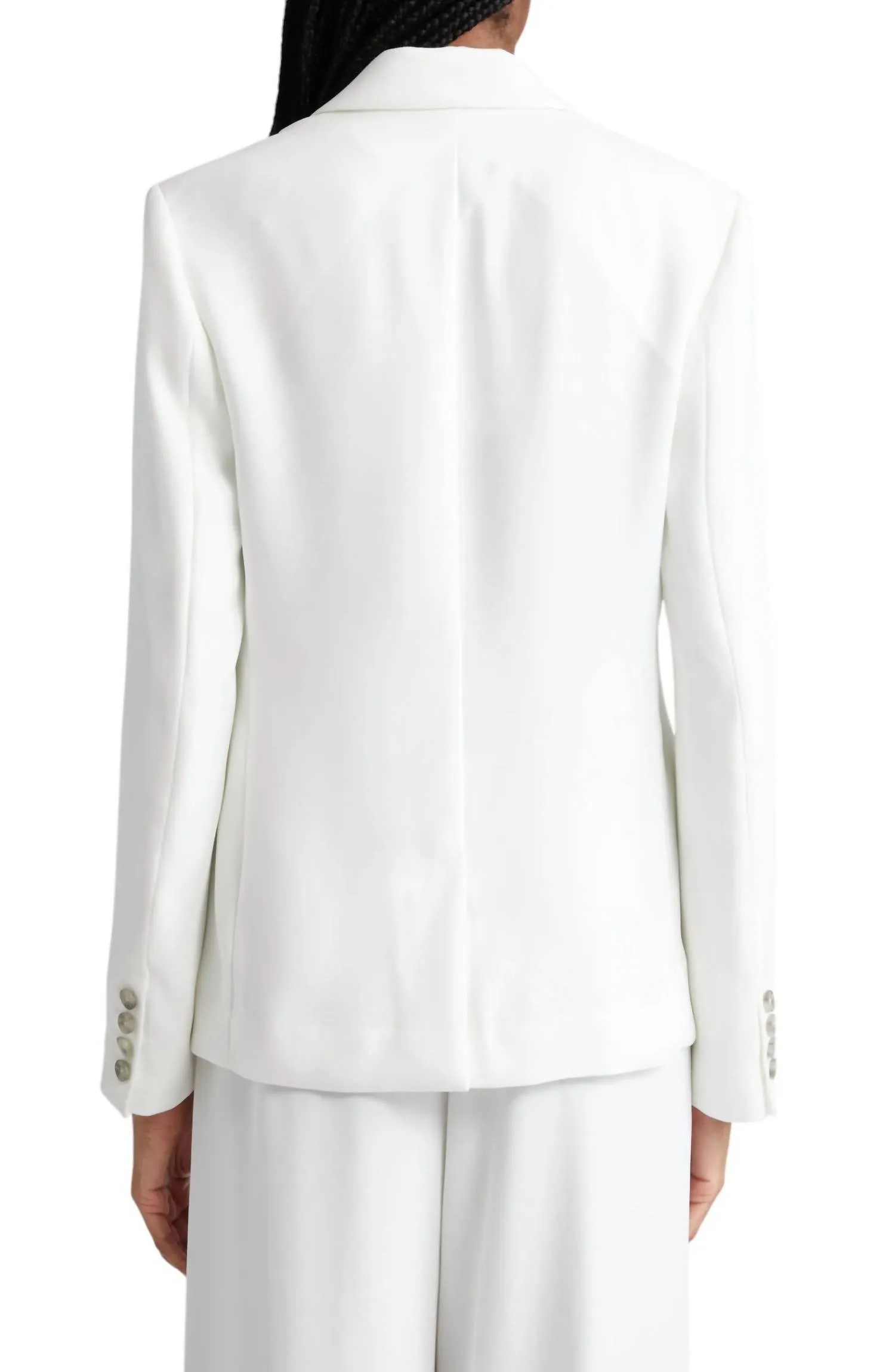 Crepe Twill Soft Blazer In Chalk