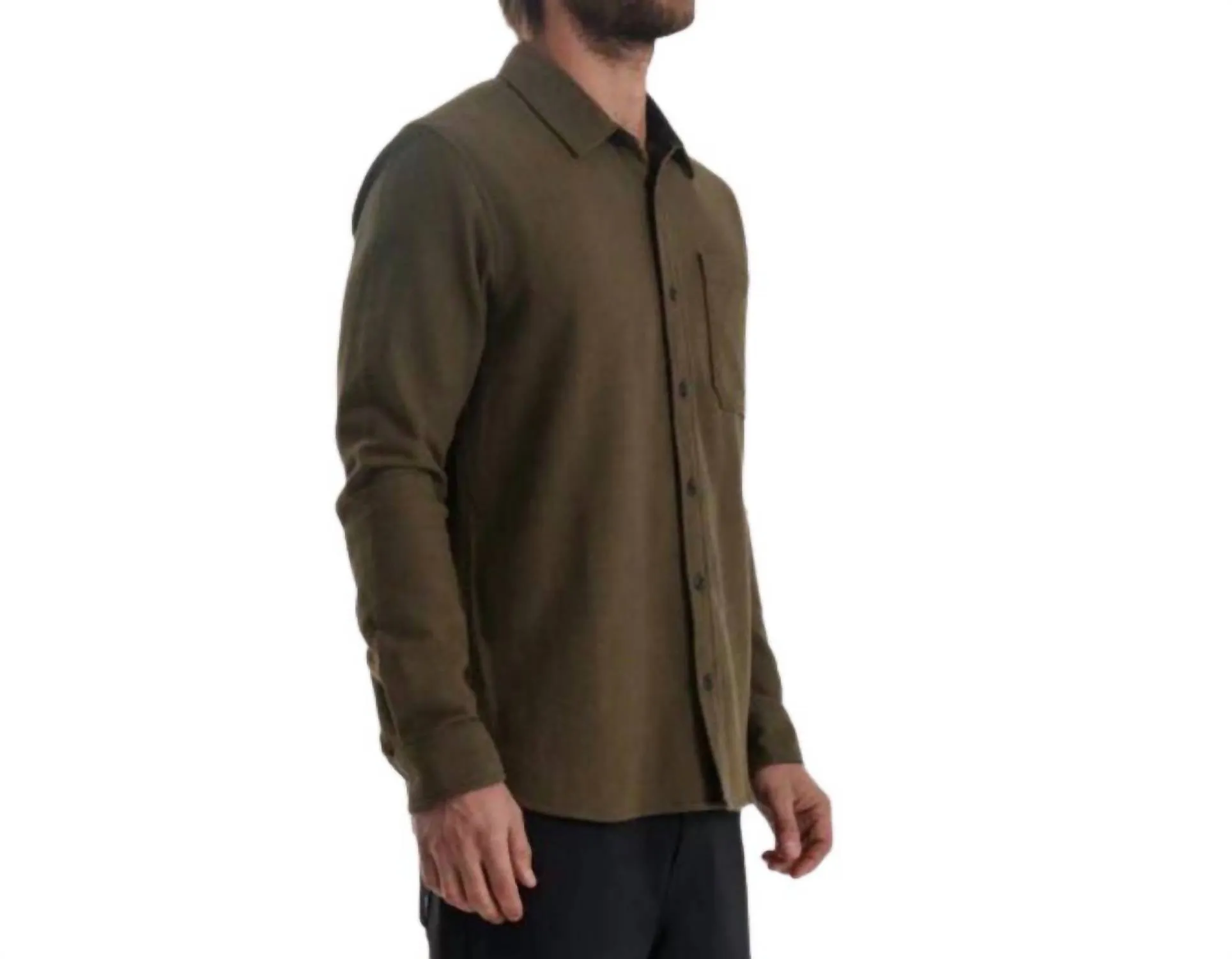 Crossroads Flannel In Dark Military