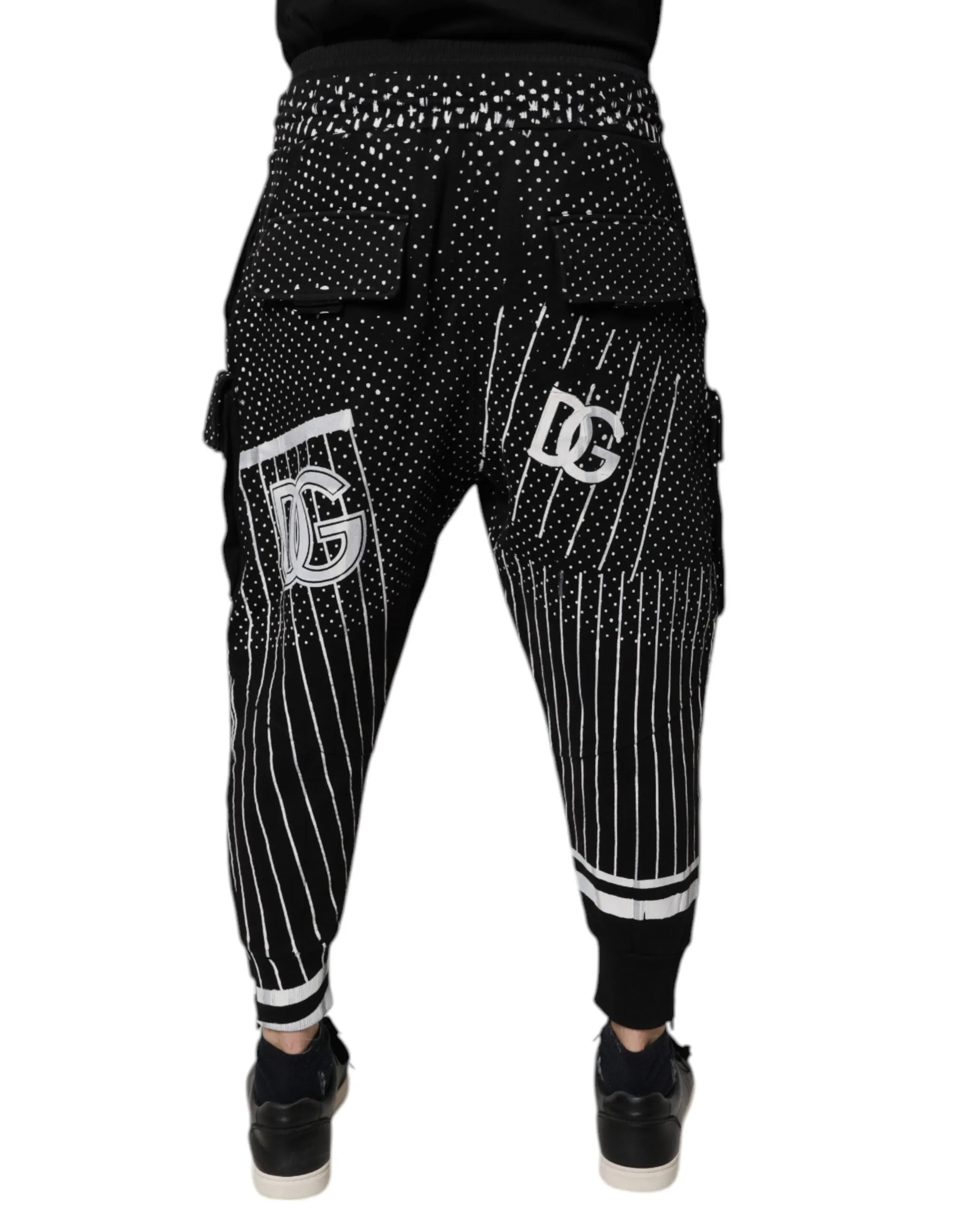 Dolce & Gabbana Polka Dot Stripes Cargo Jogger SweatMen's Men's Pants (Pre-Owned)