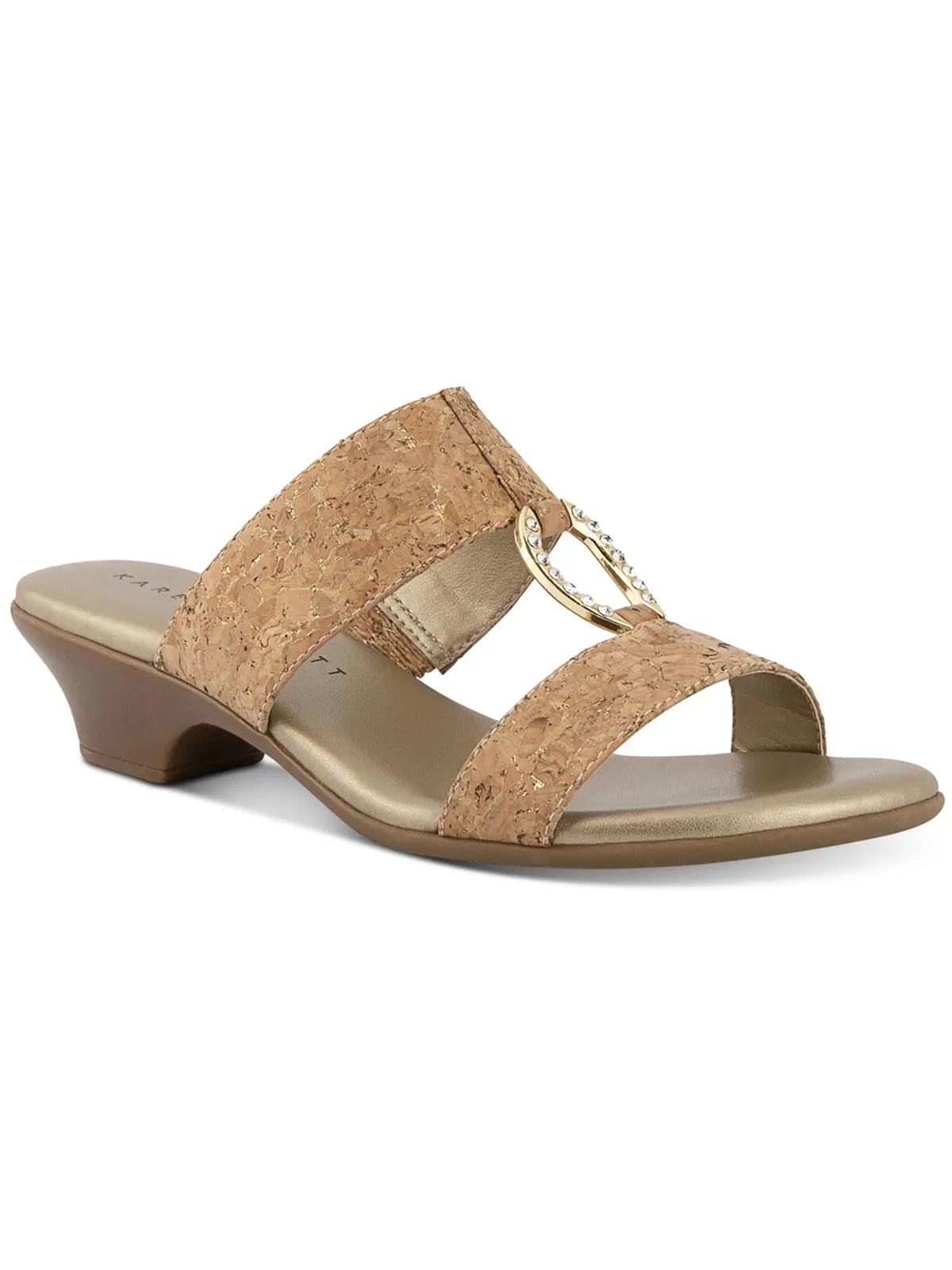 Eanna Womens Textured Man Made Kitten Heels