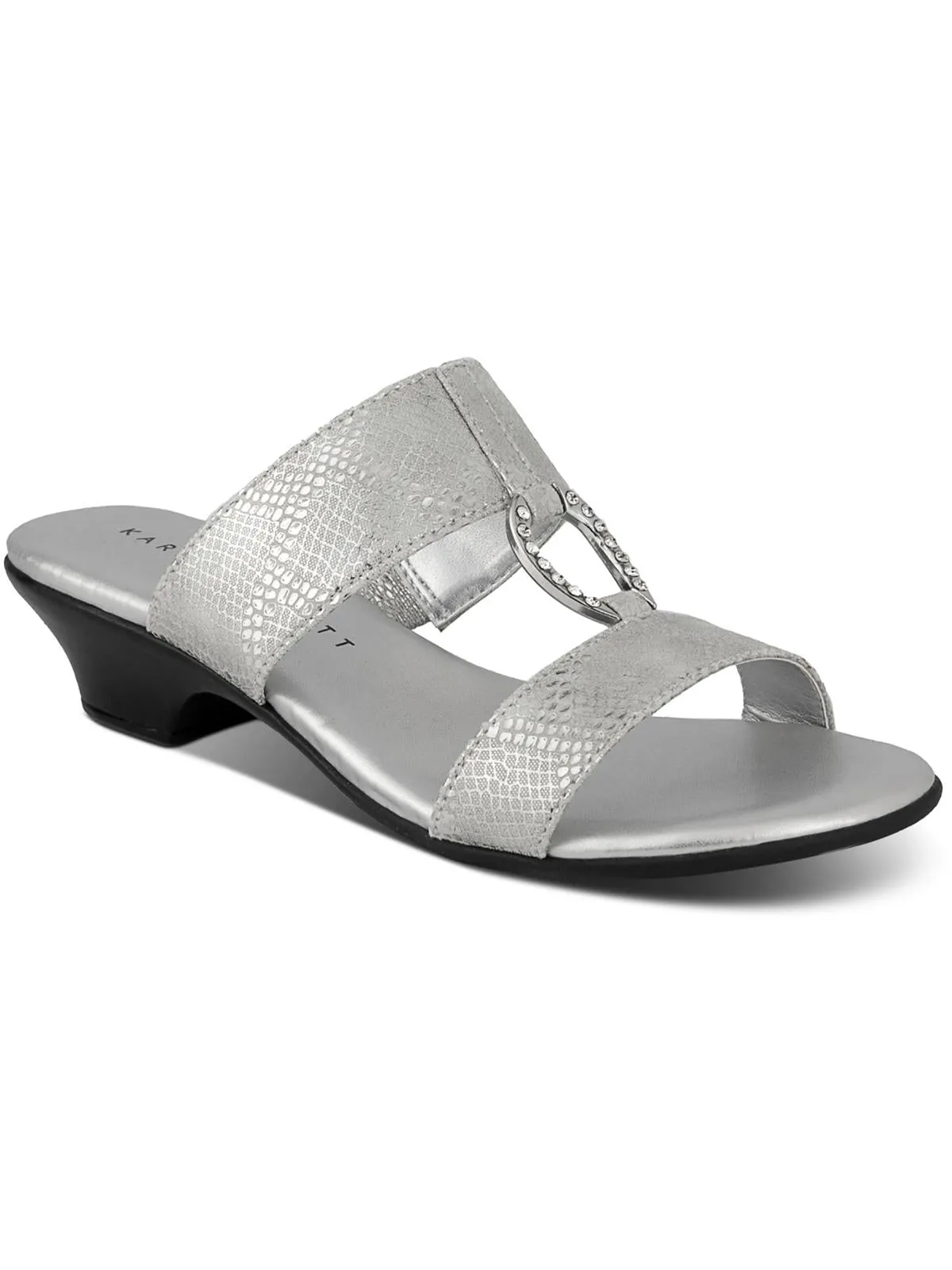 Eanna Womens Textured Man Made Kitten Heels
