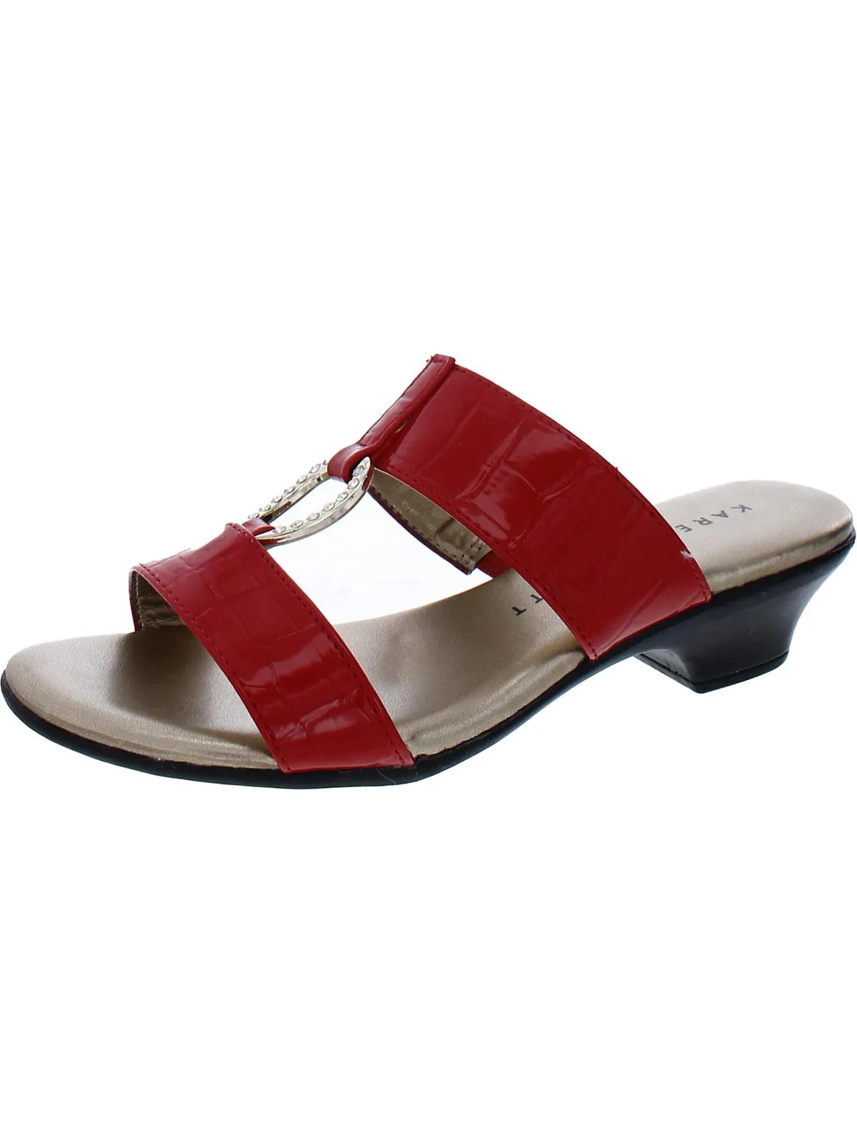 Eanna Womens Textured Man Made Kitten Heels