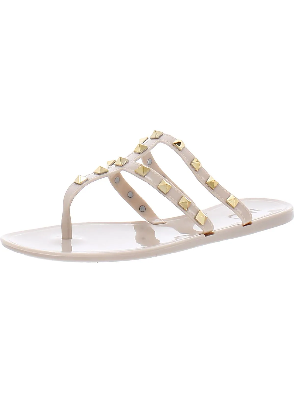 Ellie Womens Patent Flip-Flop Thong Sandals