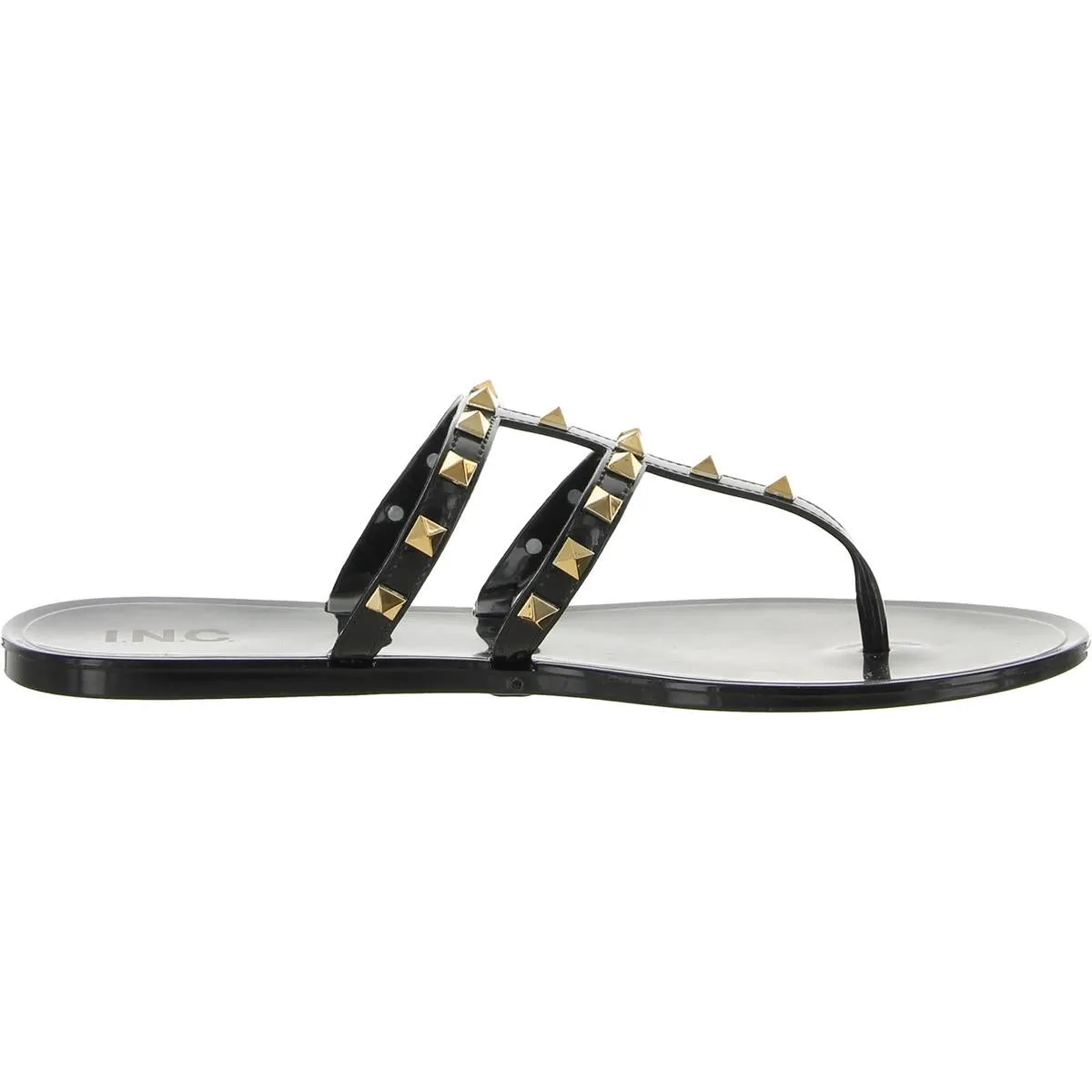 Ellie Womens Patent Flip-Flop Thong Sandals