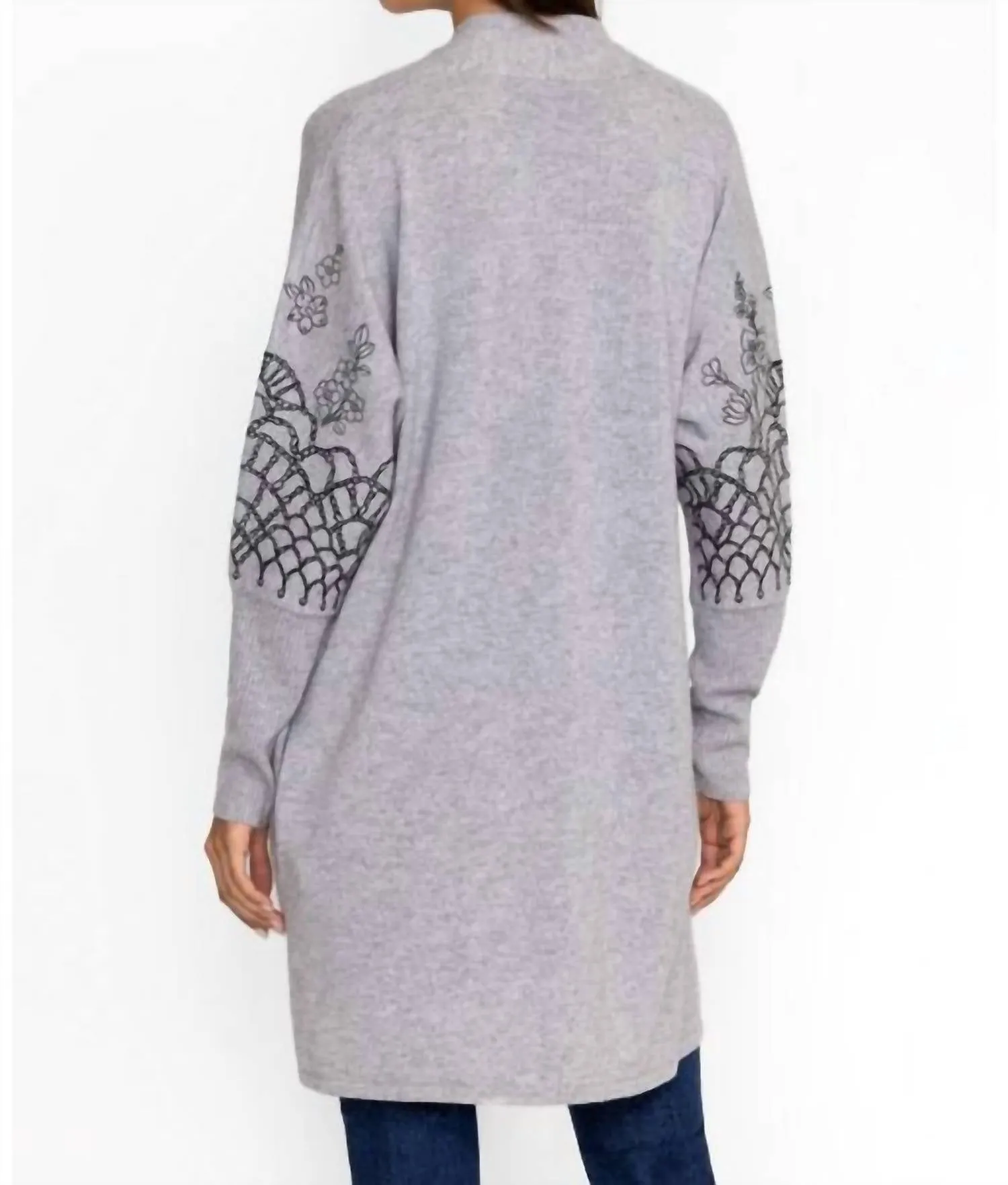 Elodie Relaxed Cardigan In Grey