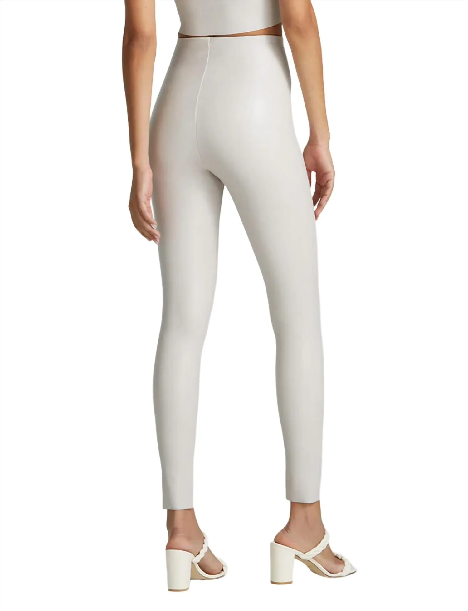 Faux Leather Legging In Porcelain