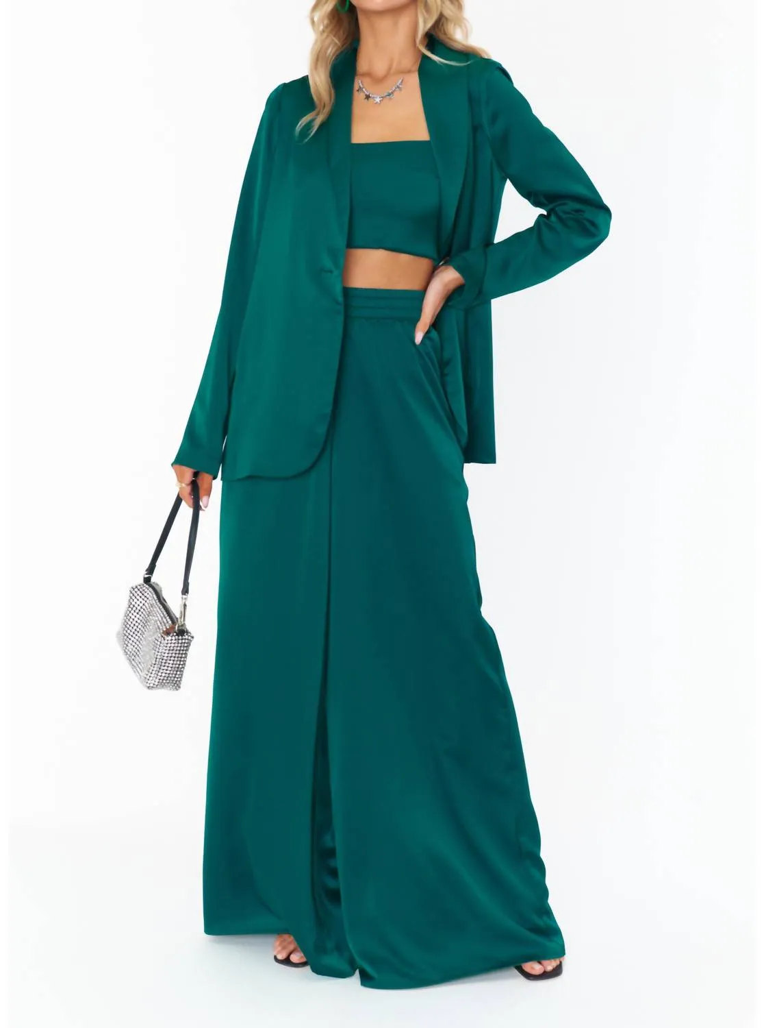 Felix Blazer In Emerald Luxe