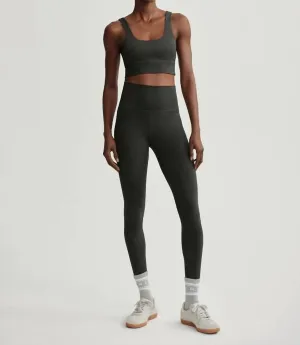 Freesoft High Rise Legging In Dark Resin Green