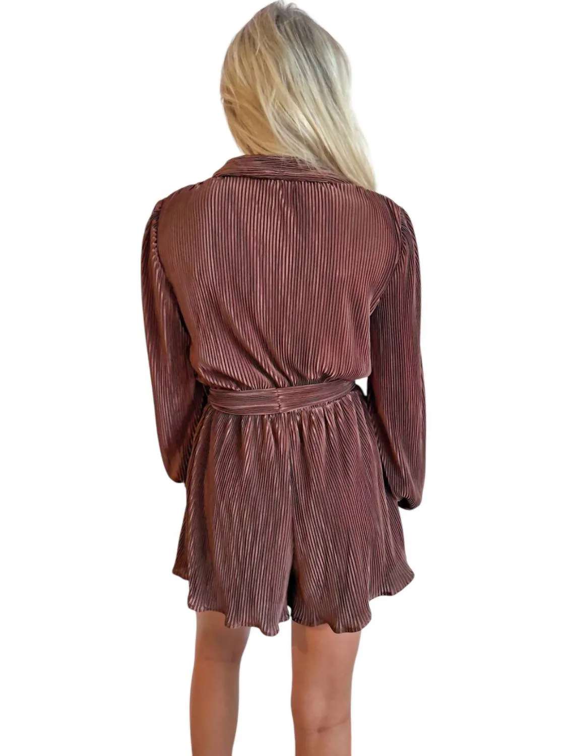 Fun Party Romper In Brown