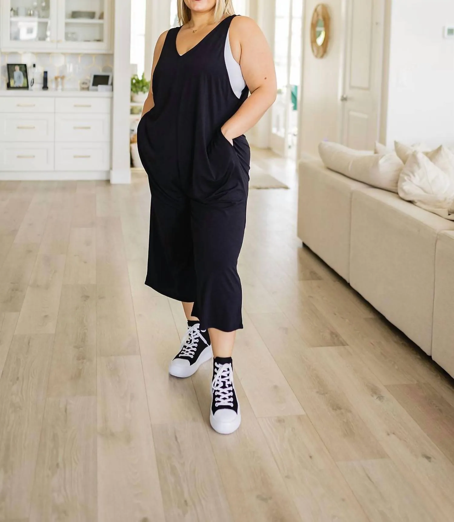 Get Up And Go Jumpsuit In Black