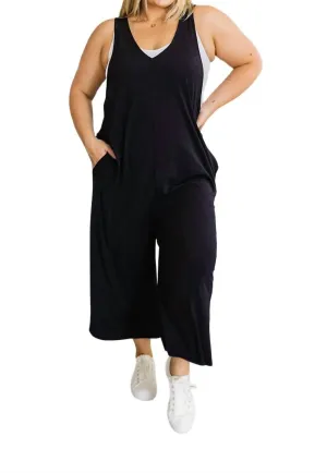 Get Up And Go Jumpsuit In Black